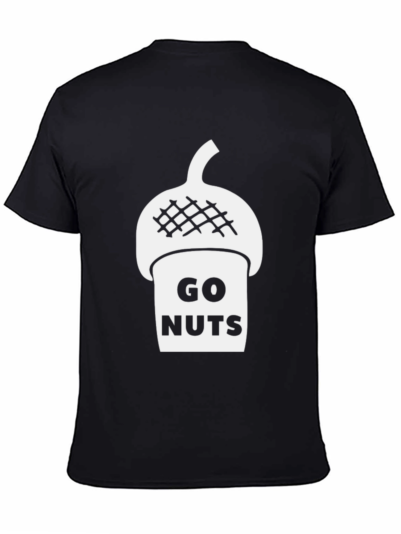 Black Go Nuts Acorn Graphic T-Shirt view 4