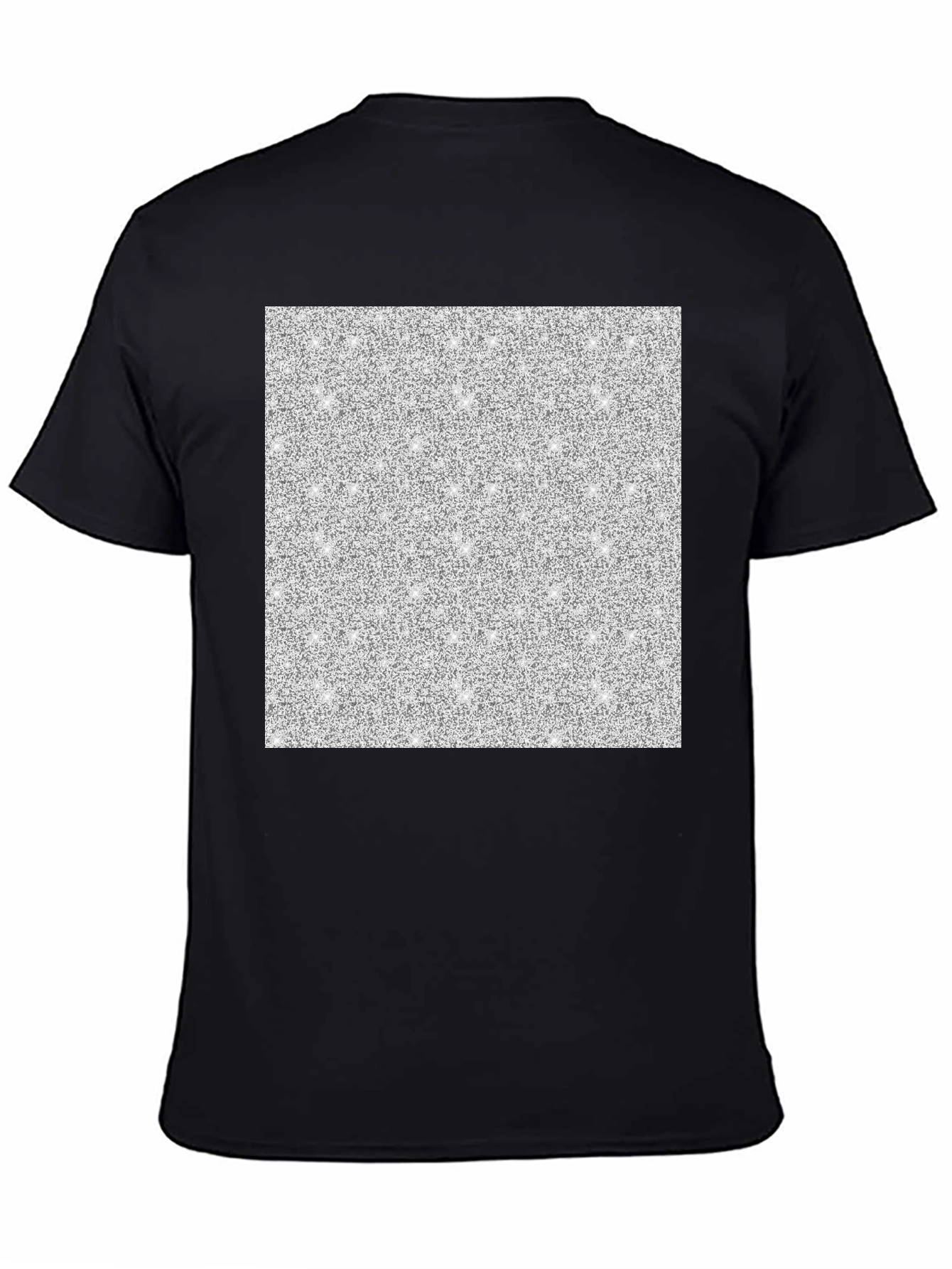 Black Abstract Pattern Black T-Shirt view 4