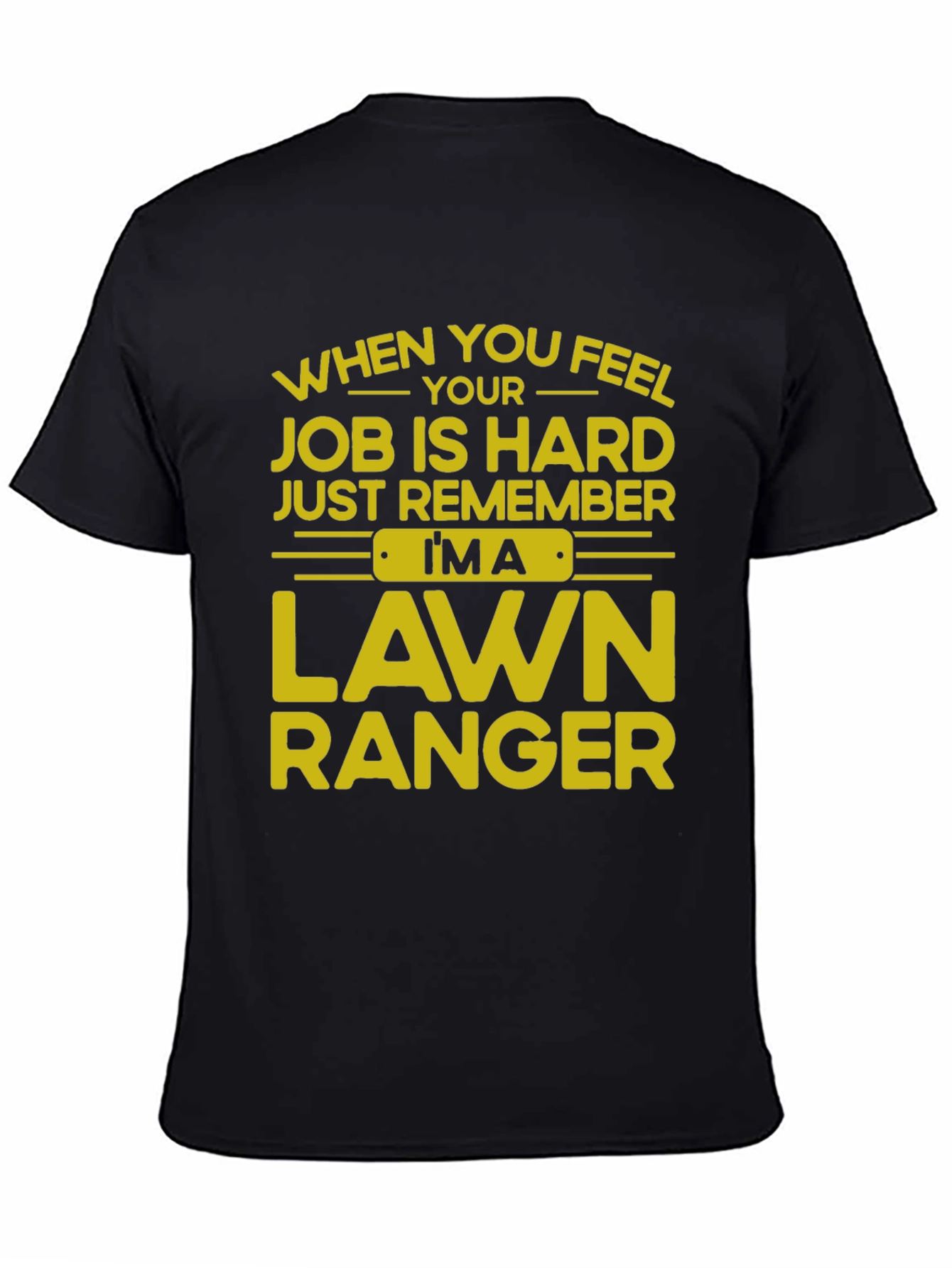 Black Lawn Ranger T-Shirt - Funny Job Pride Tee view 4
