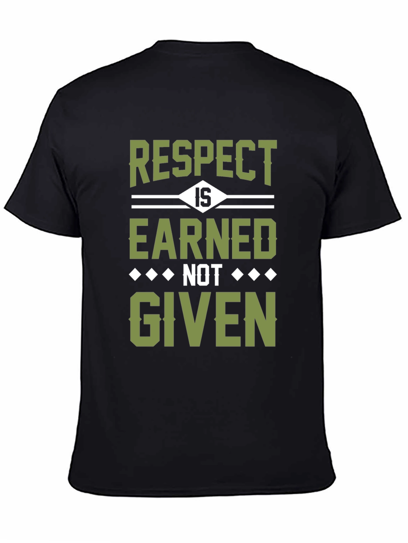 Black Respect is Earned T-Shirt view 4