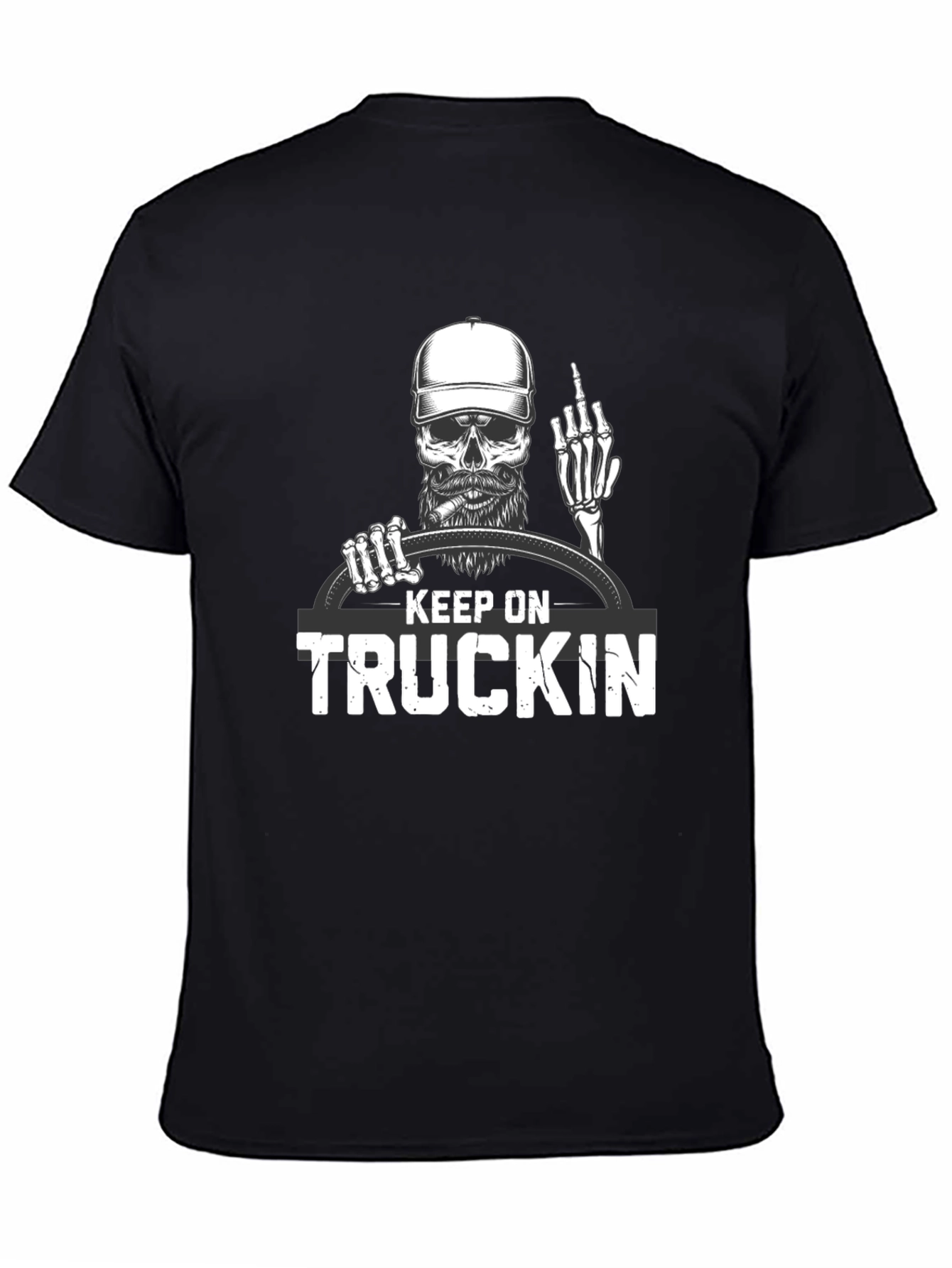 Black Keep On Truckin' Graphic T-Shirt view 4