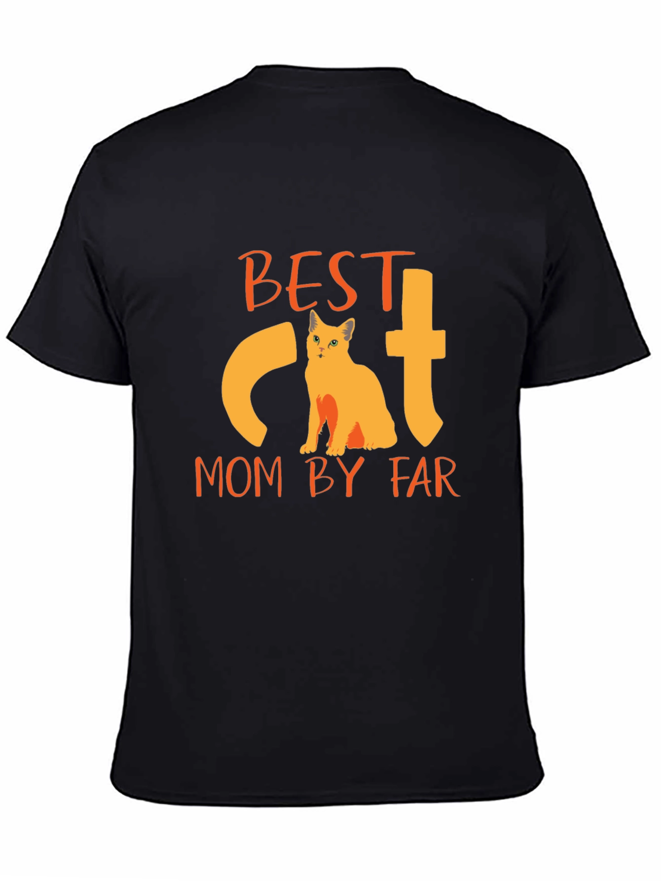 Black Best Cat Mom T-Shirt - Novelty Graphic Tee view 4