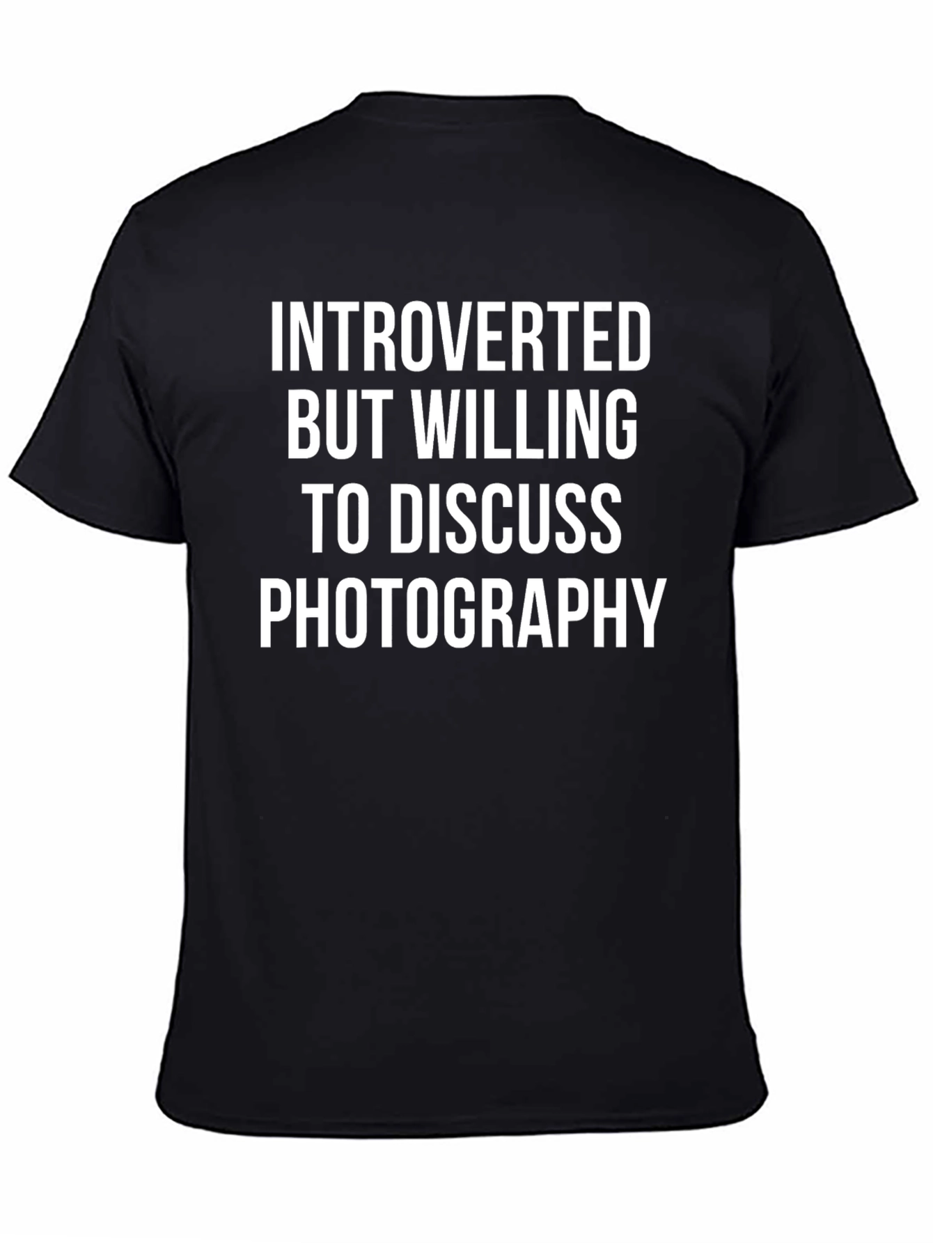 Black Introverted Photography T-Shirt - Discuss Photography view 4