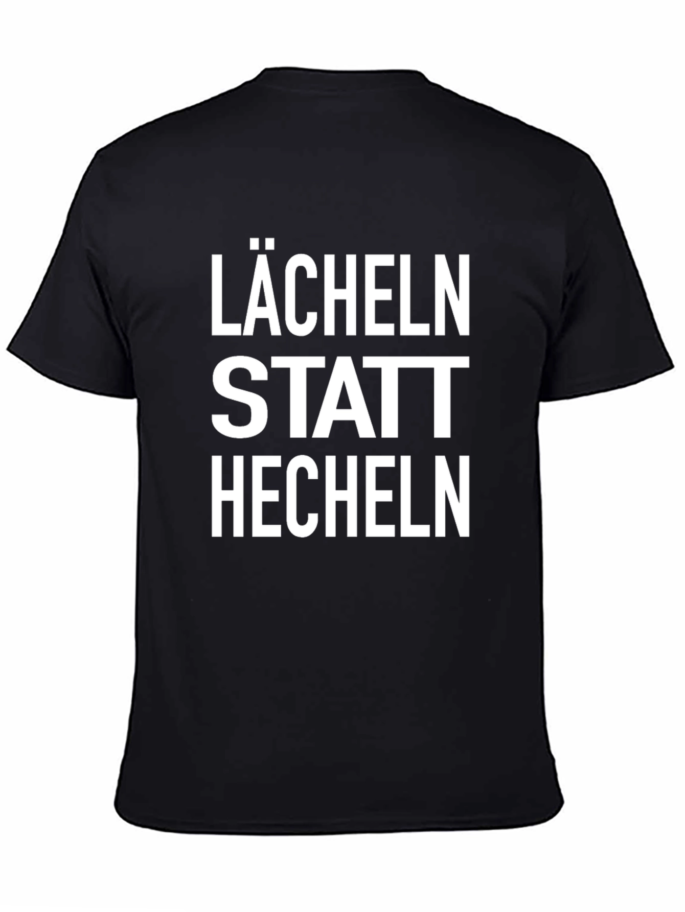 Black Lächeln Statt Hecheln Graphic Tee view 4