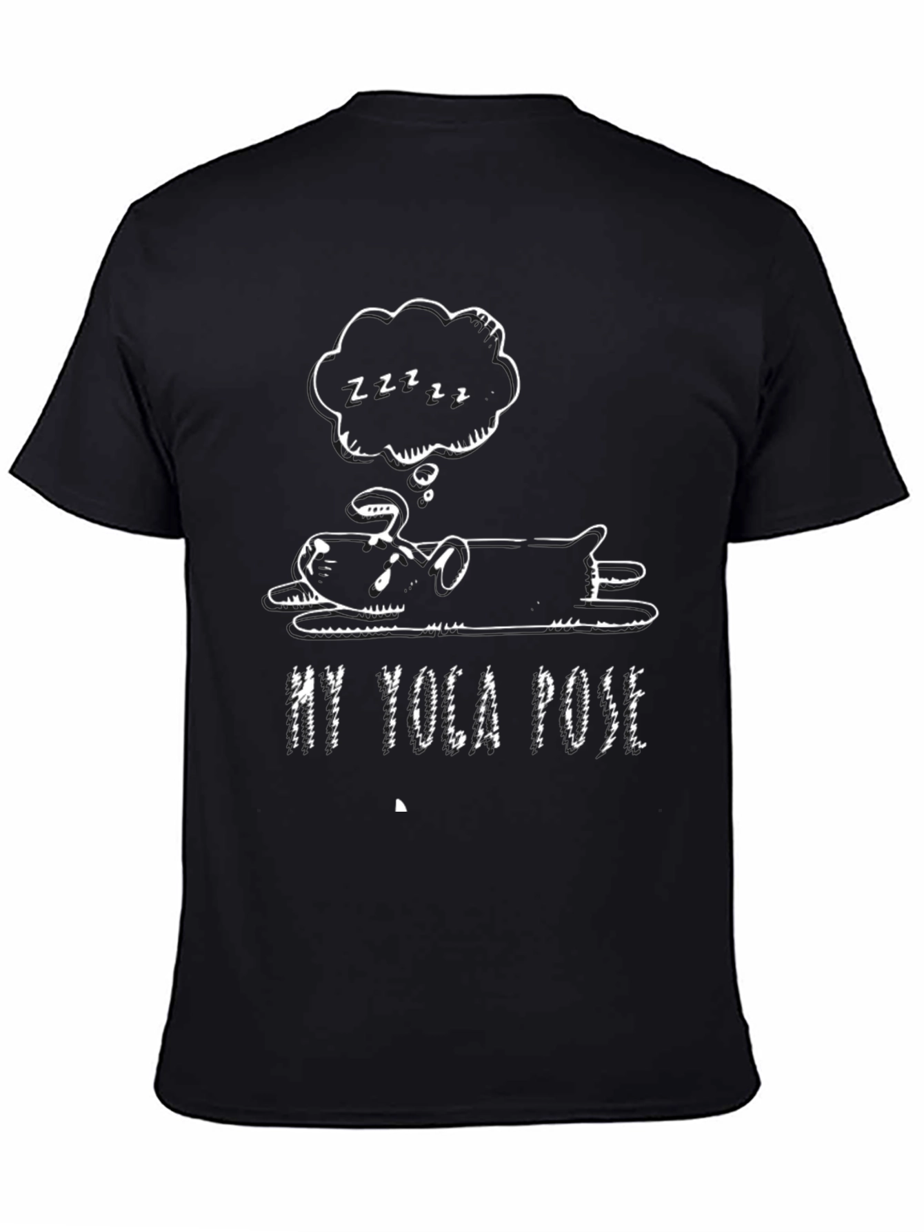 Black My Yoga Pose Black Graphic T-Shirt view 4