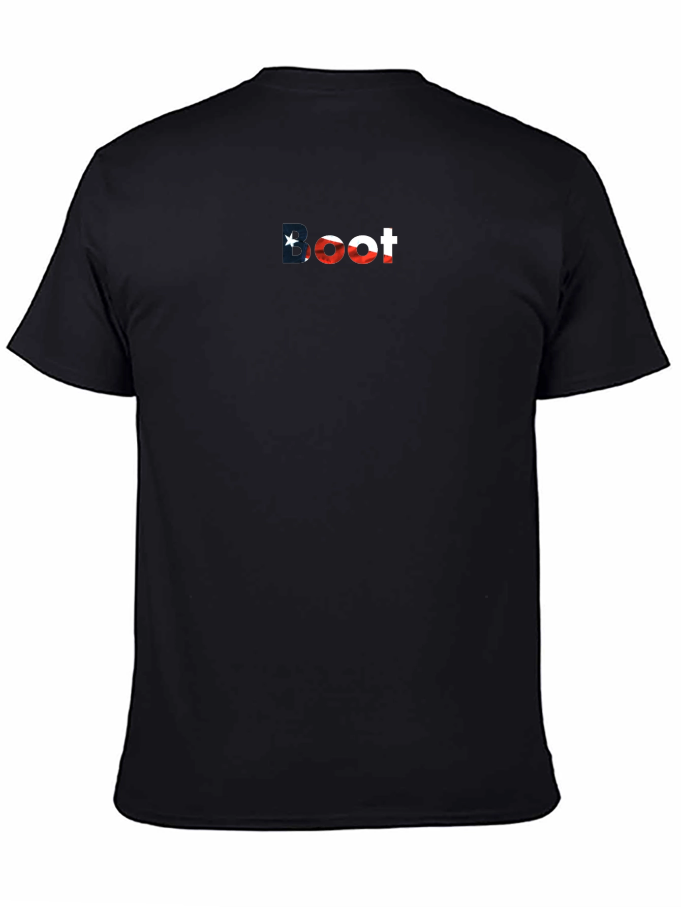 Black Patriotic 'Boot' Black T-Shirt view 4