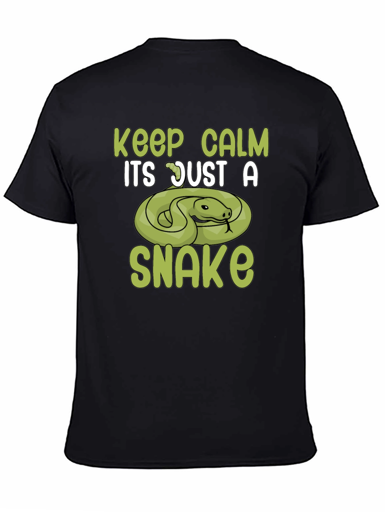 Black Keep Calm Snake T-Shirt view 4