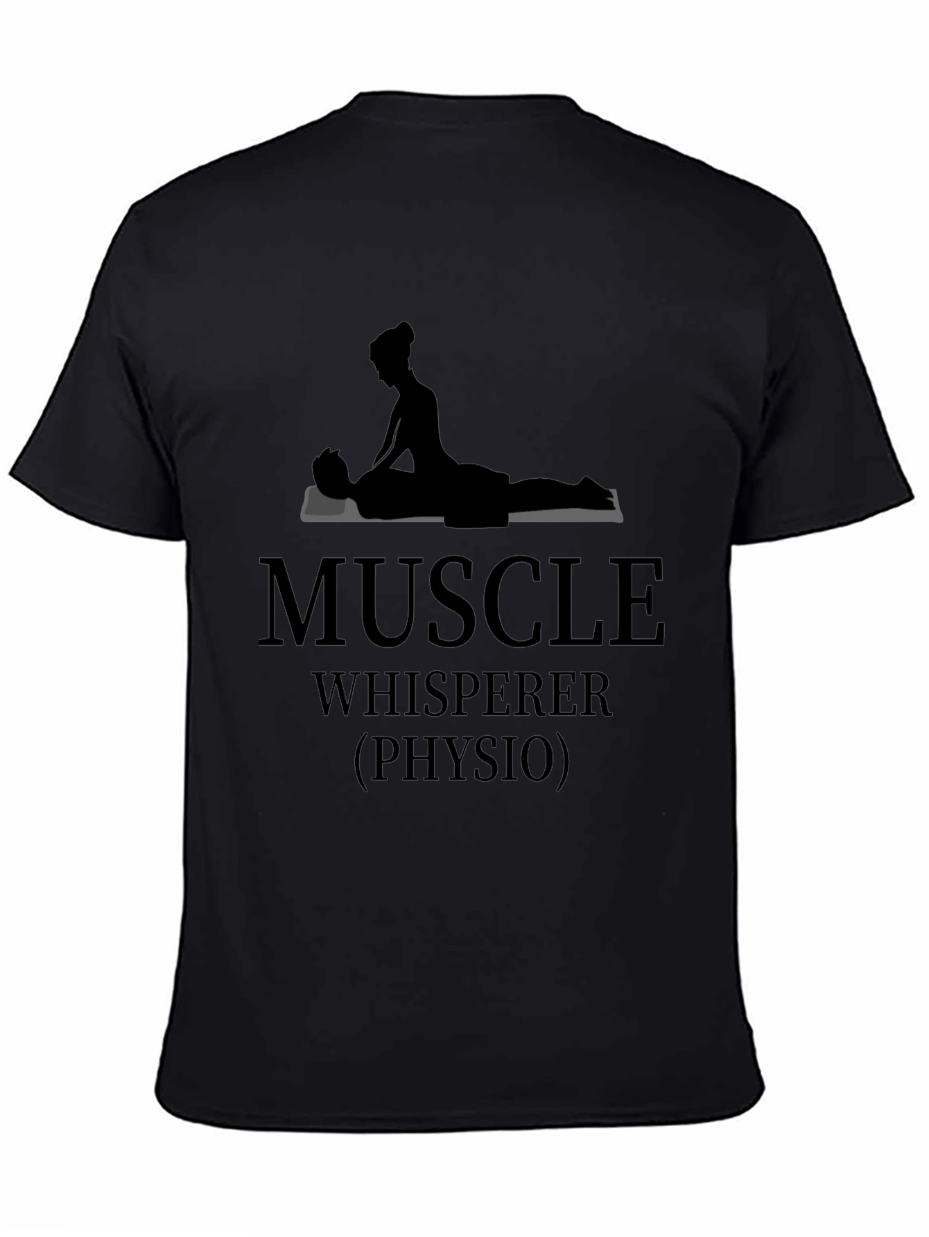 Black Muscle Whisperer Physio T-Shirt - Unisex view 4