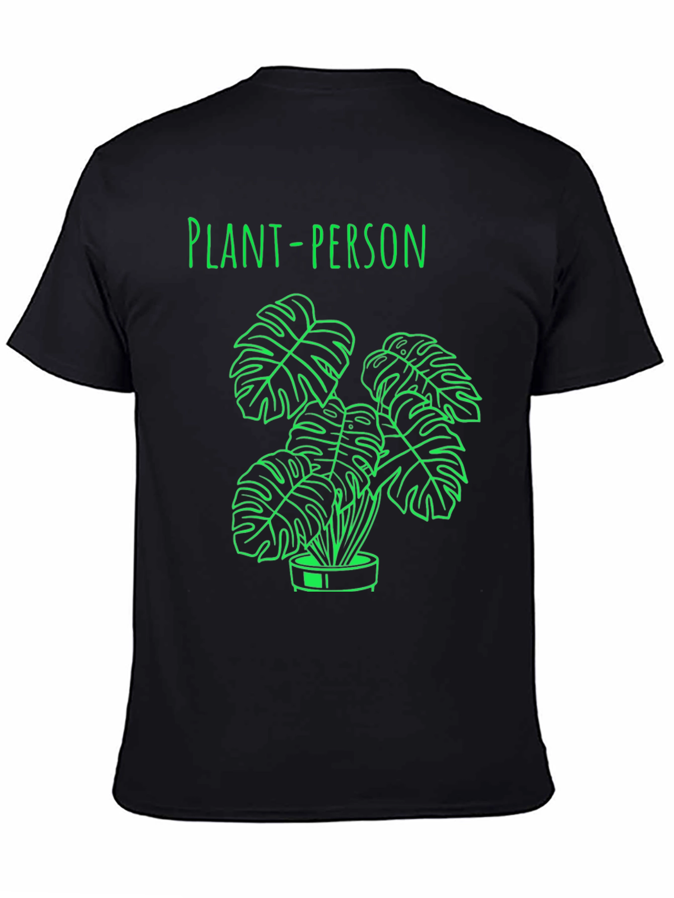 Black Plant-Person Graphic Tee view 4