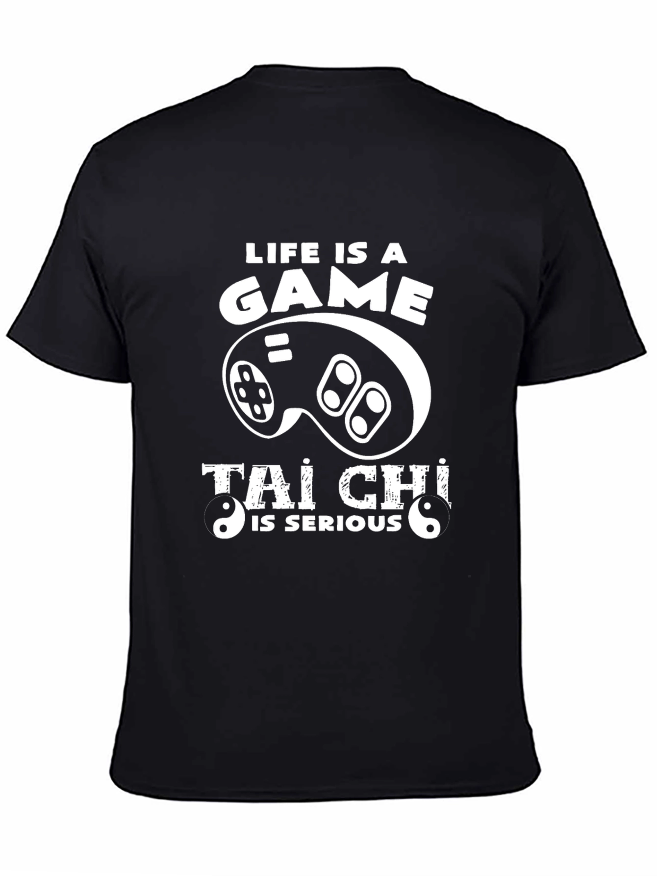 Black Life Is A Game Tai Chi T-Shirt view 4