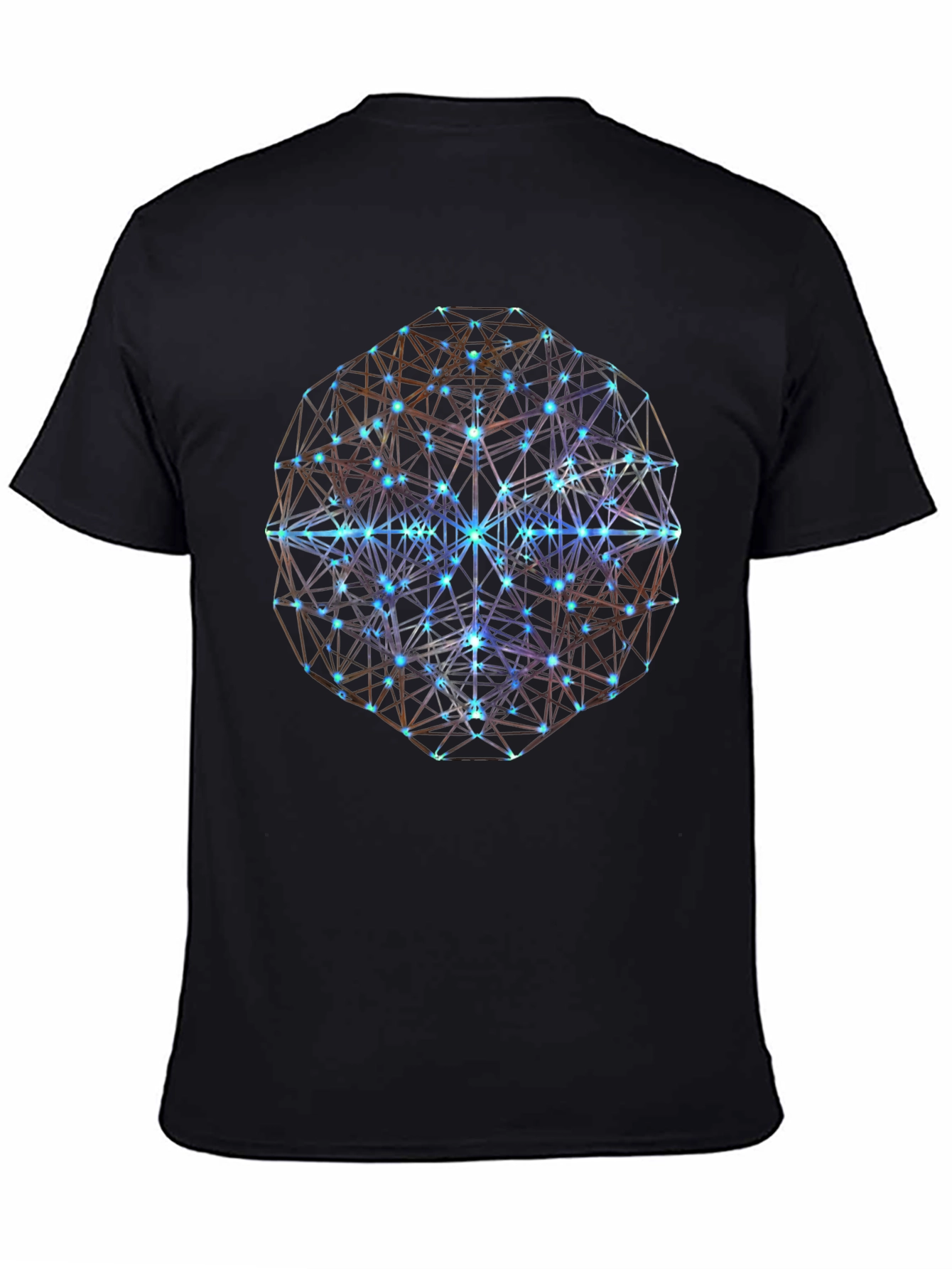 Black Geometric Sphere Graphic T-Shirt - Modern Design view 4