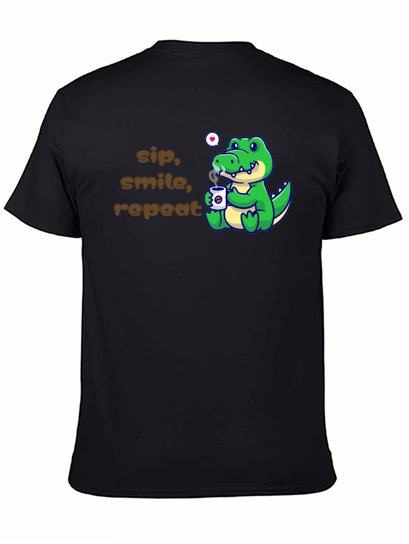Black Sip, Smile, Repeat Alligator T-Shirt view 4