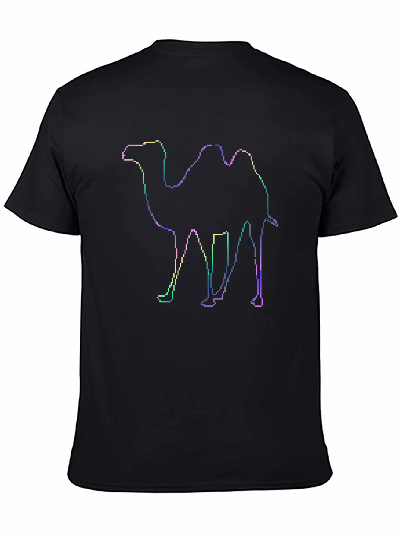 Black Retro Camel Outline Graphic Tee view 4