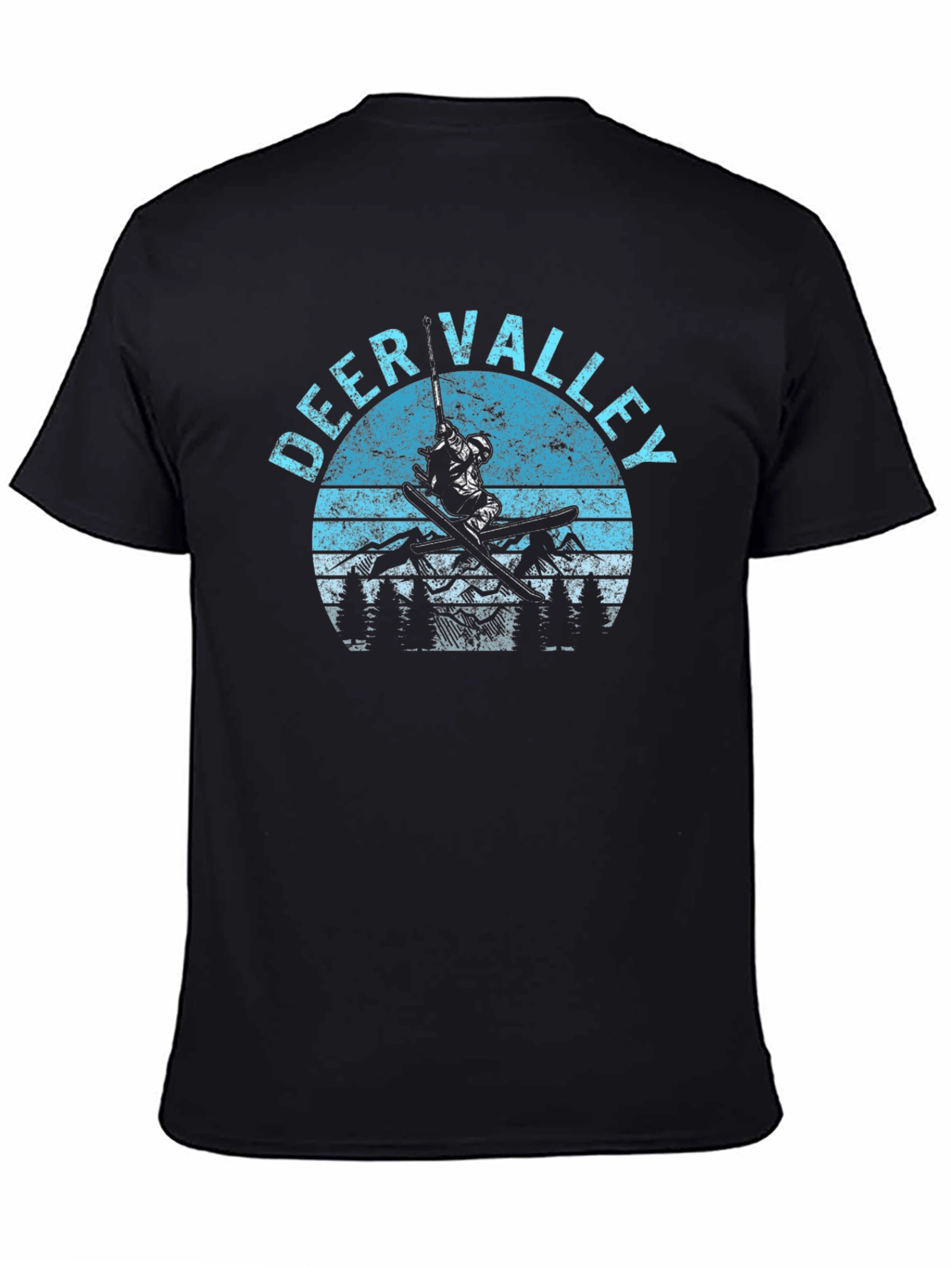 Black Deer Valley Retro Graphic Tee view 4