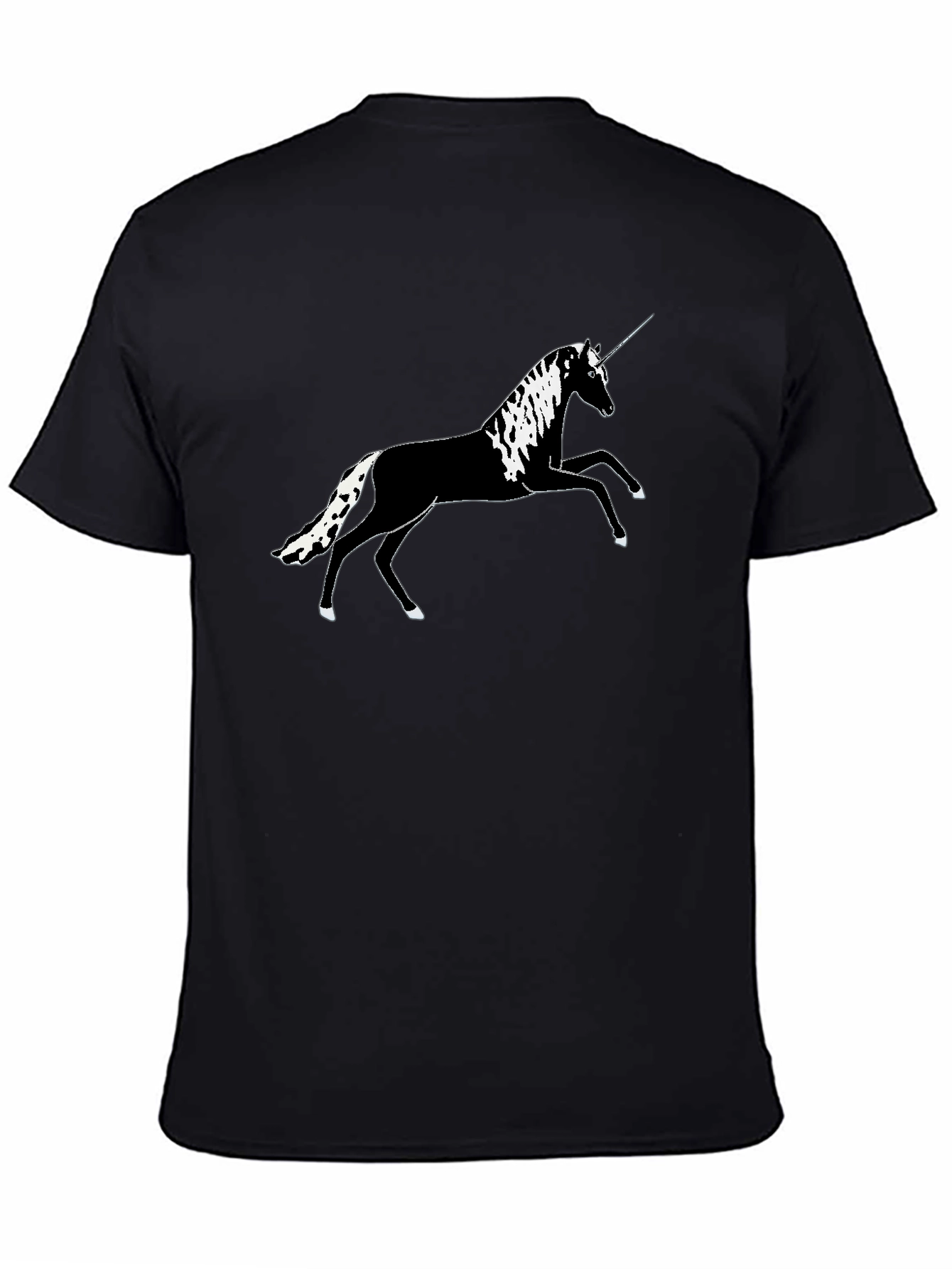 Black Unicorn Graphic Tee - Stylish Black Cotton T-Shirt view 4
