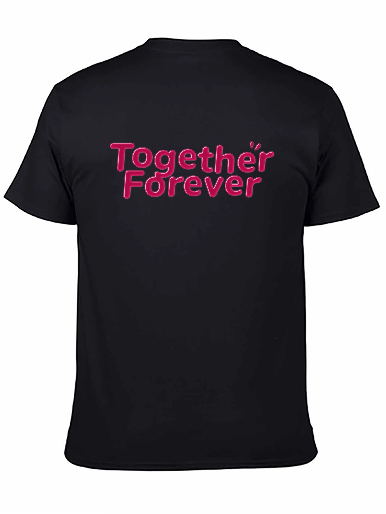 Black Together Forever Graphic Tee - Black view 4