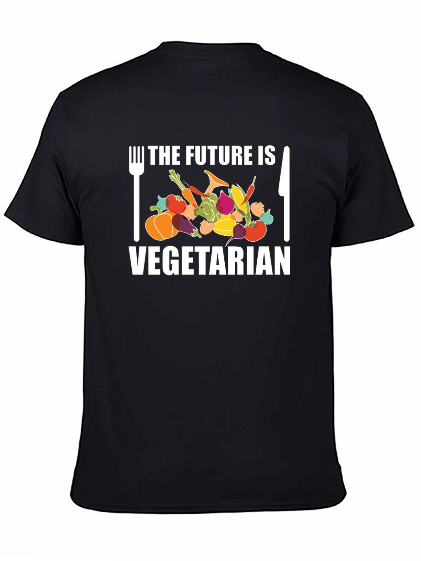 Black Vegetarian Future T-Shirt view 4