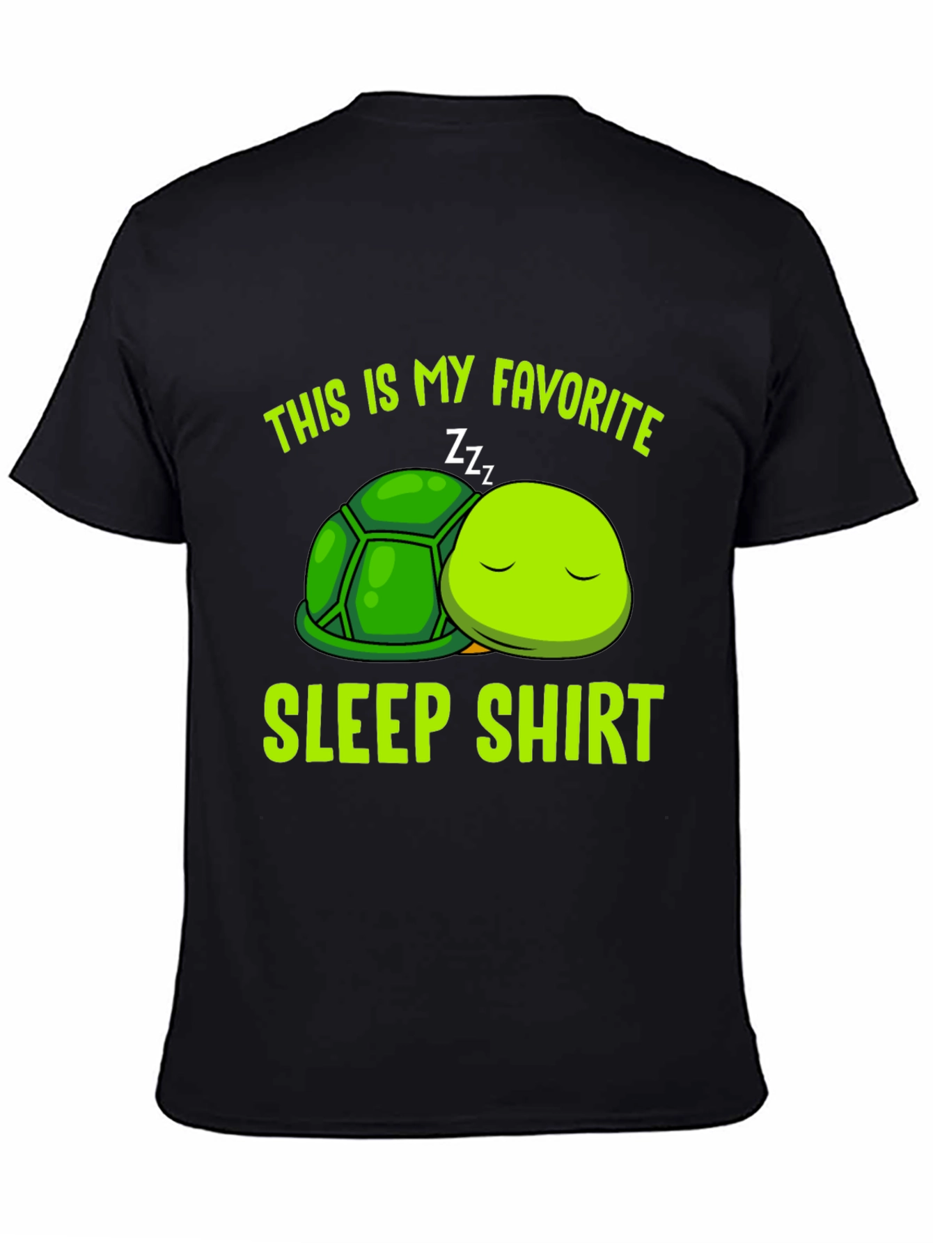 Black Turtle Sleep Shirt - Funny Animal Lover Tee view 4