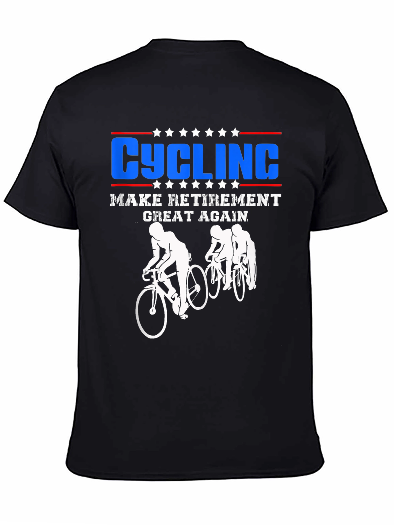 Black Cycling Make Retirement Great Again T-Shirt view 4
