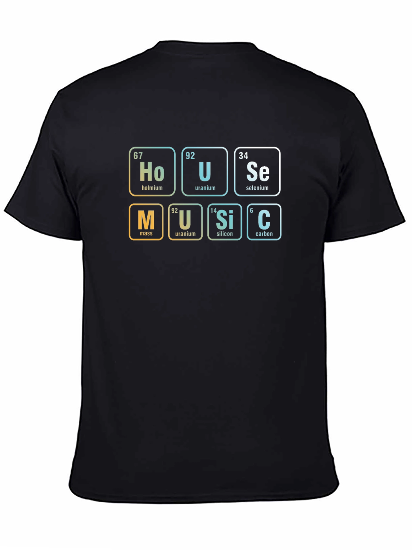 Black Periodic Table of Music T-Shirt view 4