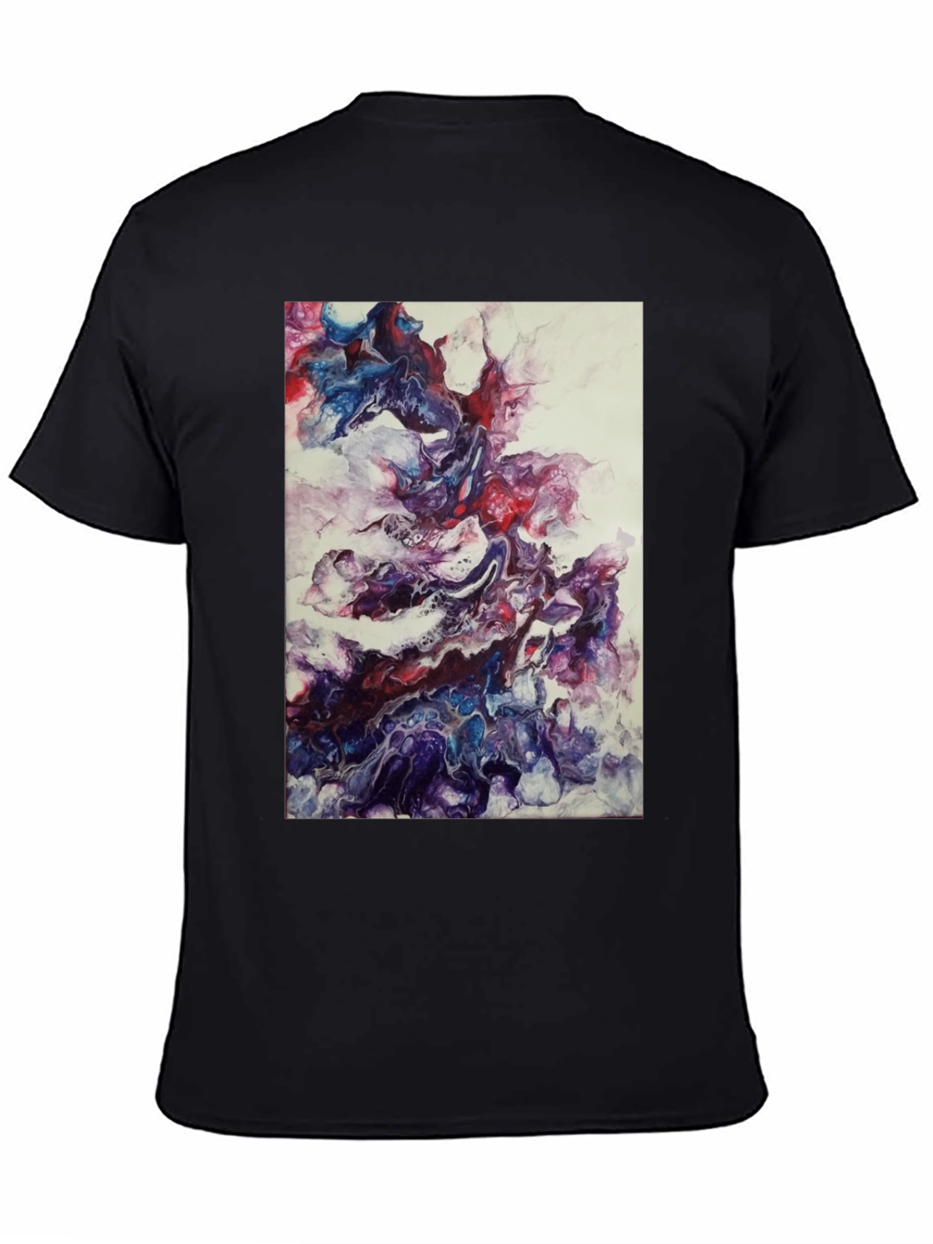 Black Abstract Art Black T-Shirt view 4