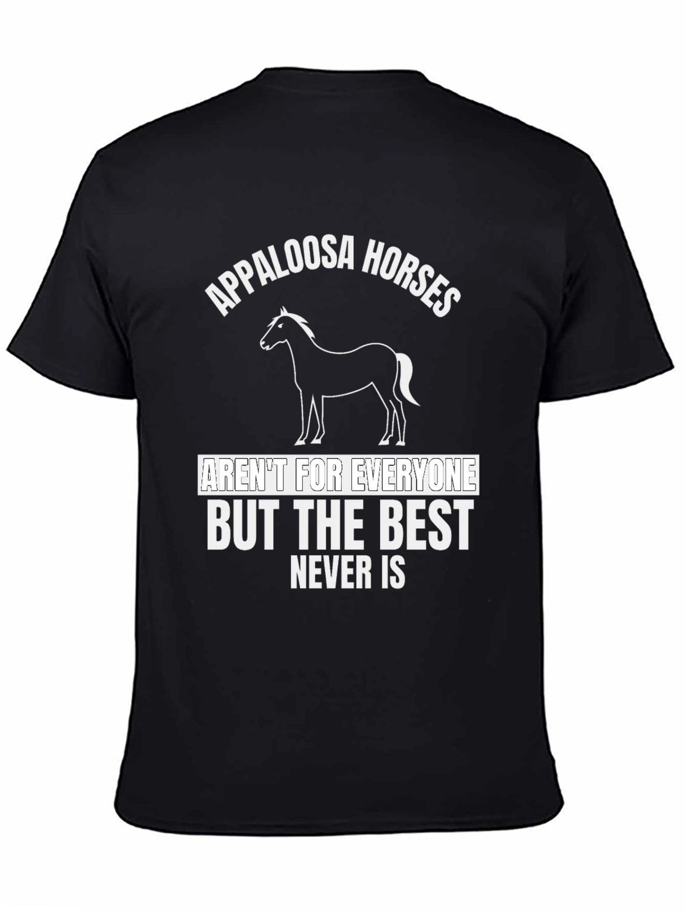 Black Appaloosa Horses Graphic T-Shirt view 4