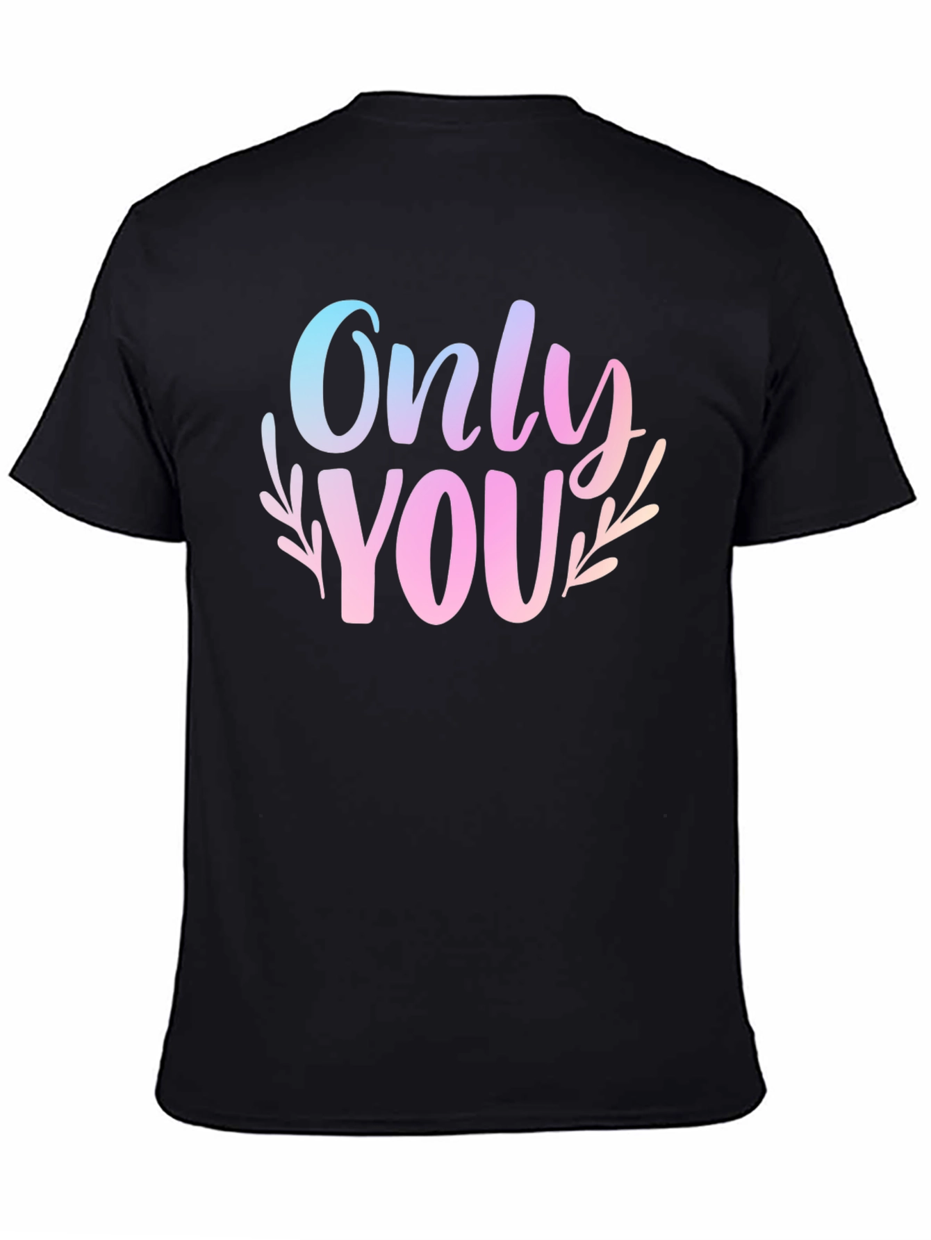 Black Only You Graphic Print Black T-Shirt view 4