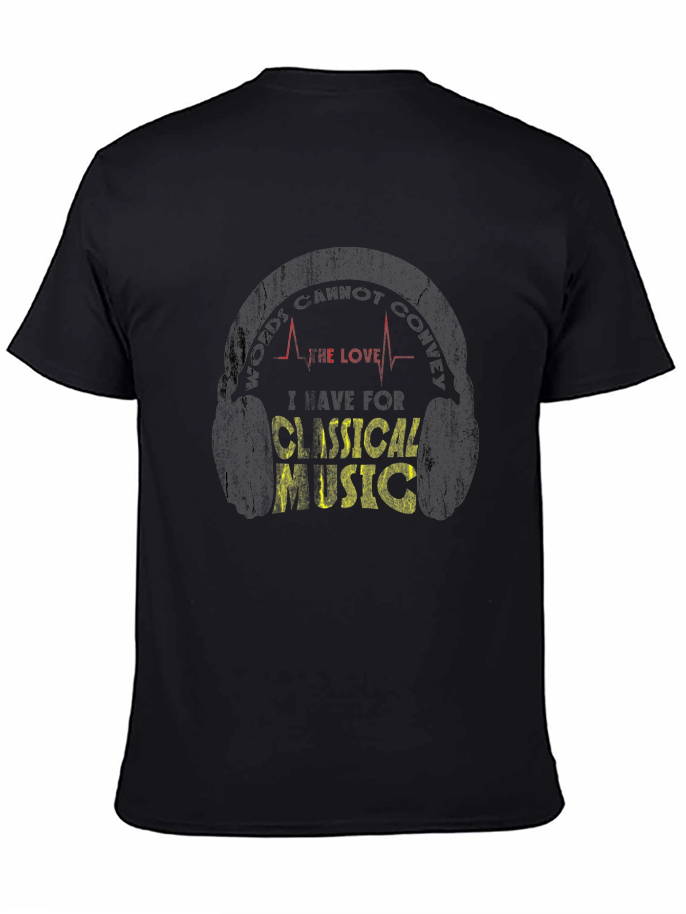 Black Classical Music Love T-Shirt view 4