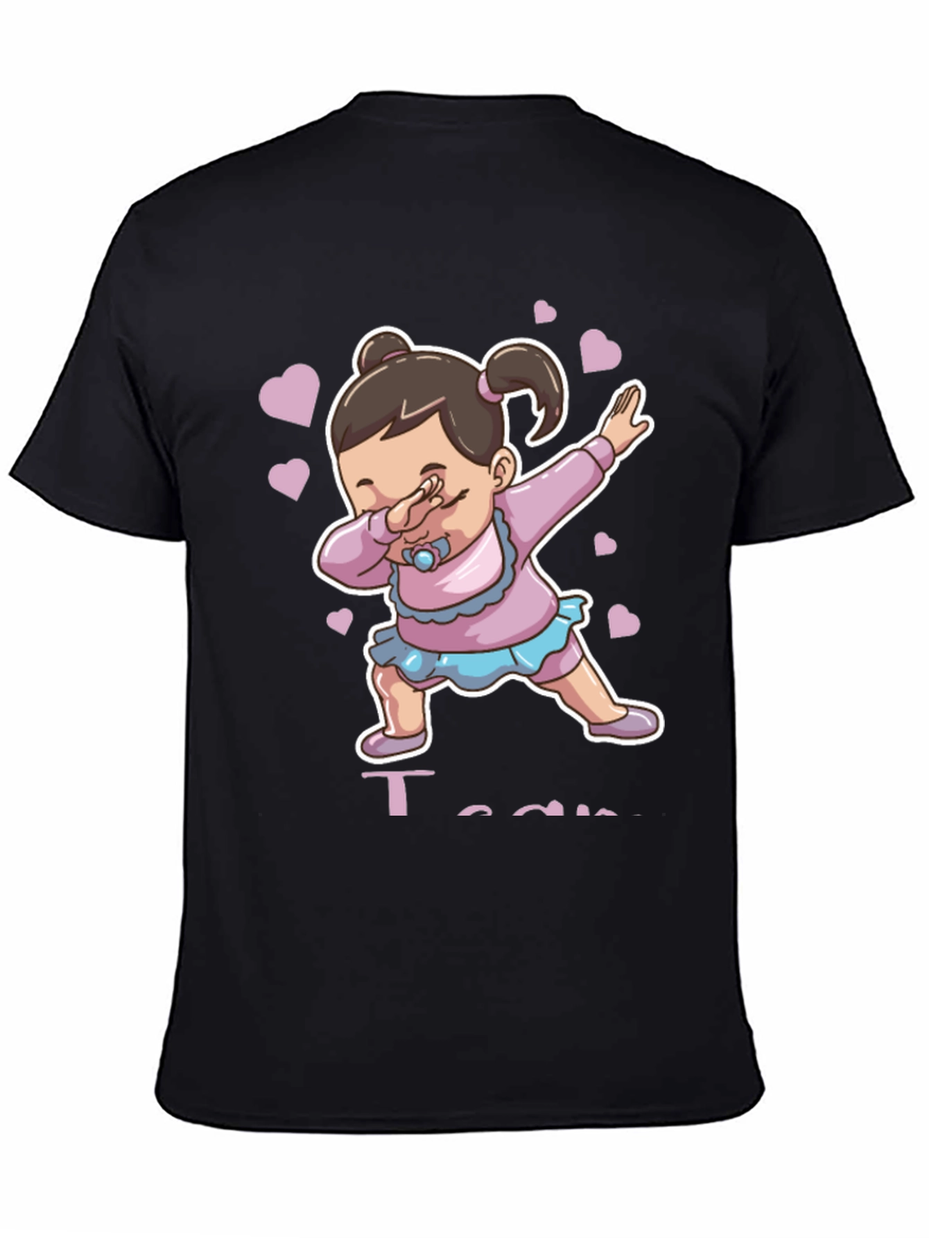 Black Dabbing Toddler Tee view 4