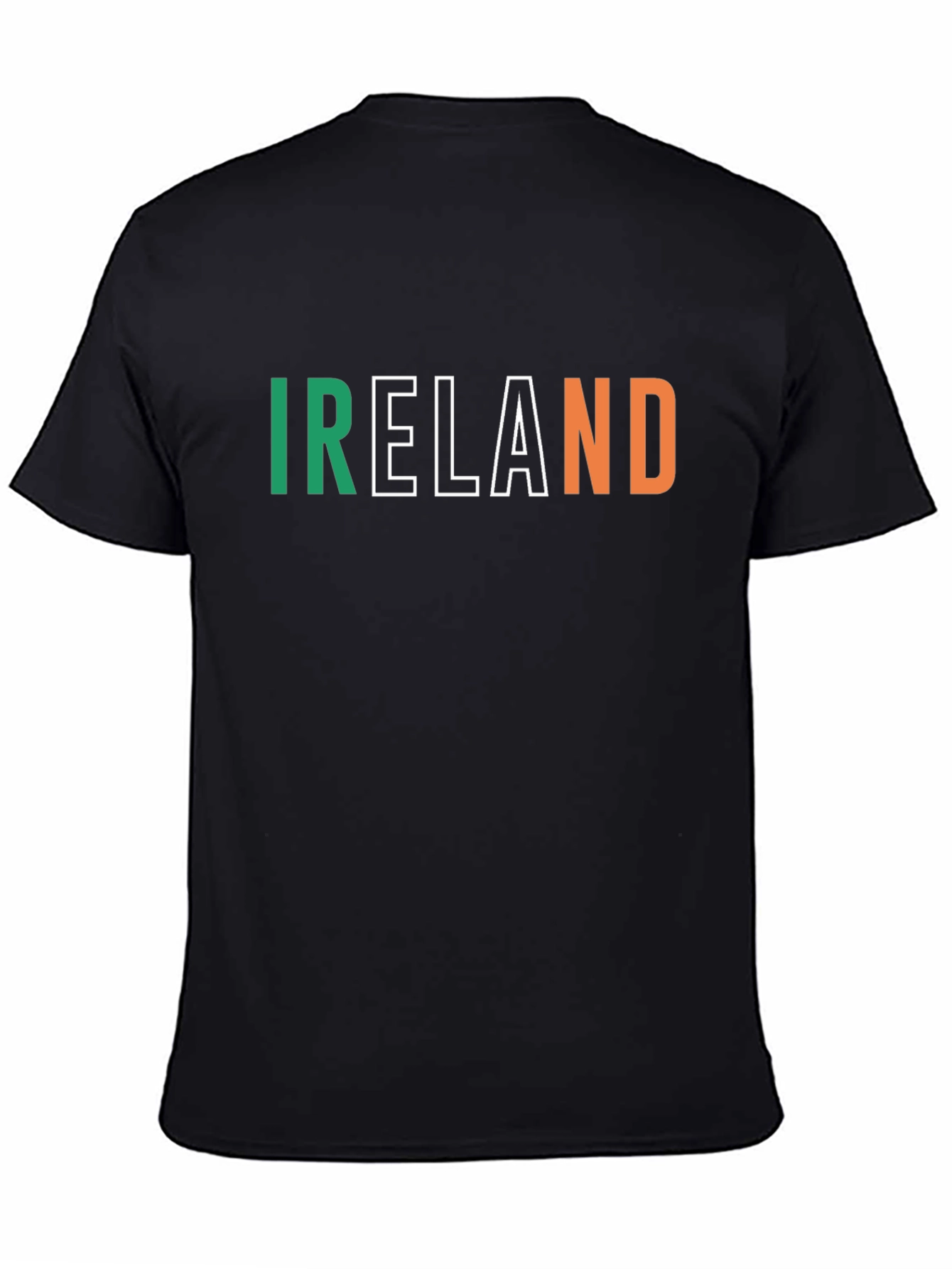 Black Ireland Flag Colors T-Shirt view 4