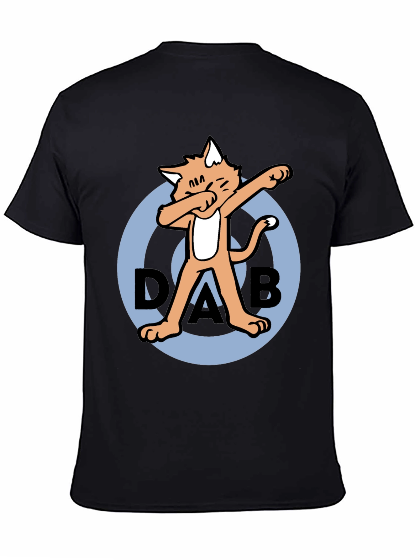 Black Dabbing Cat T-Shirt - Cool & Unique view 4