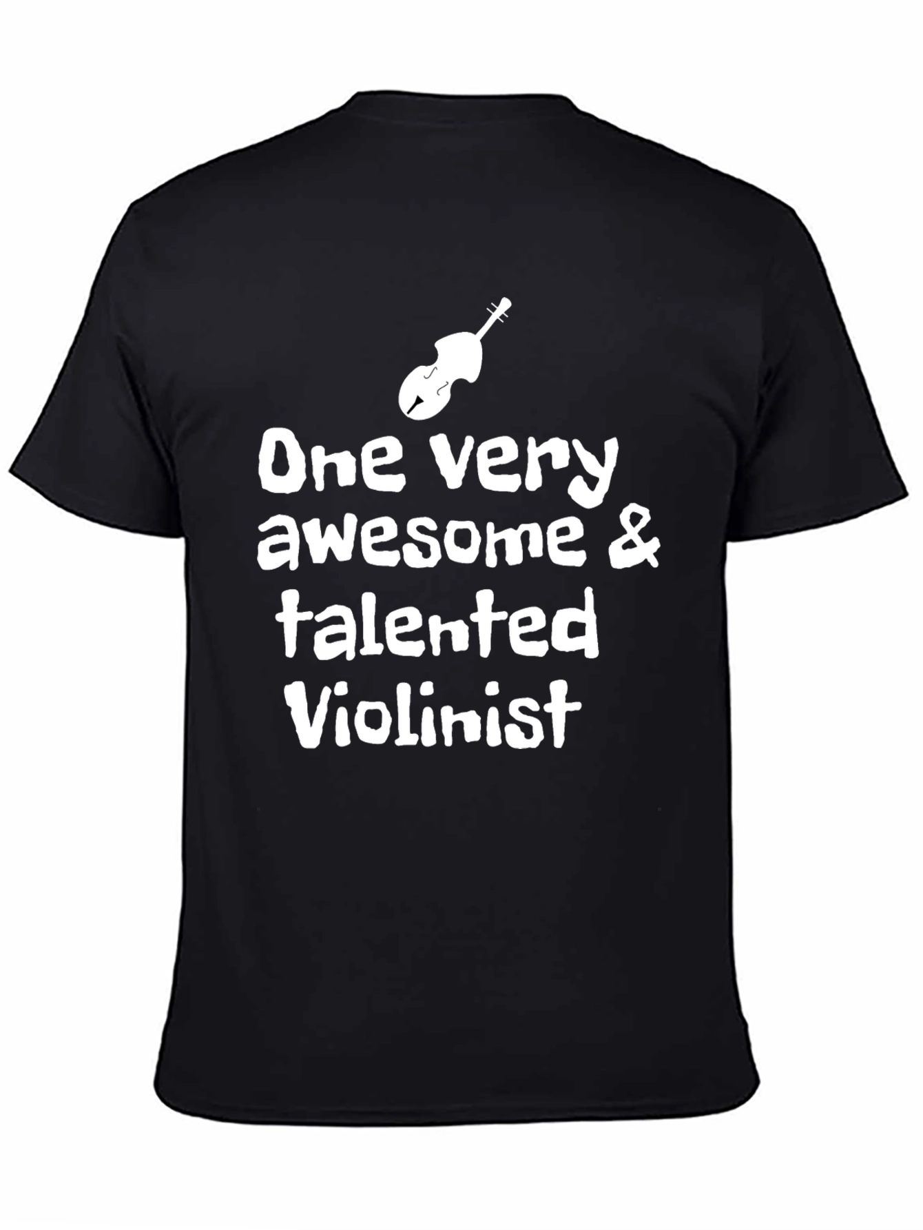 Black Awesome Violinist Tee - Musician's Apparel view 4