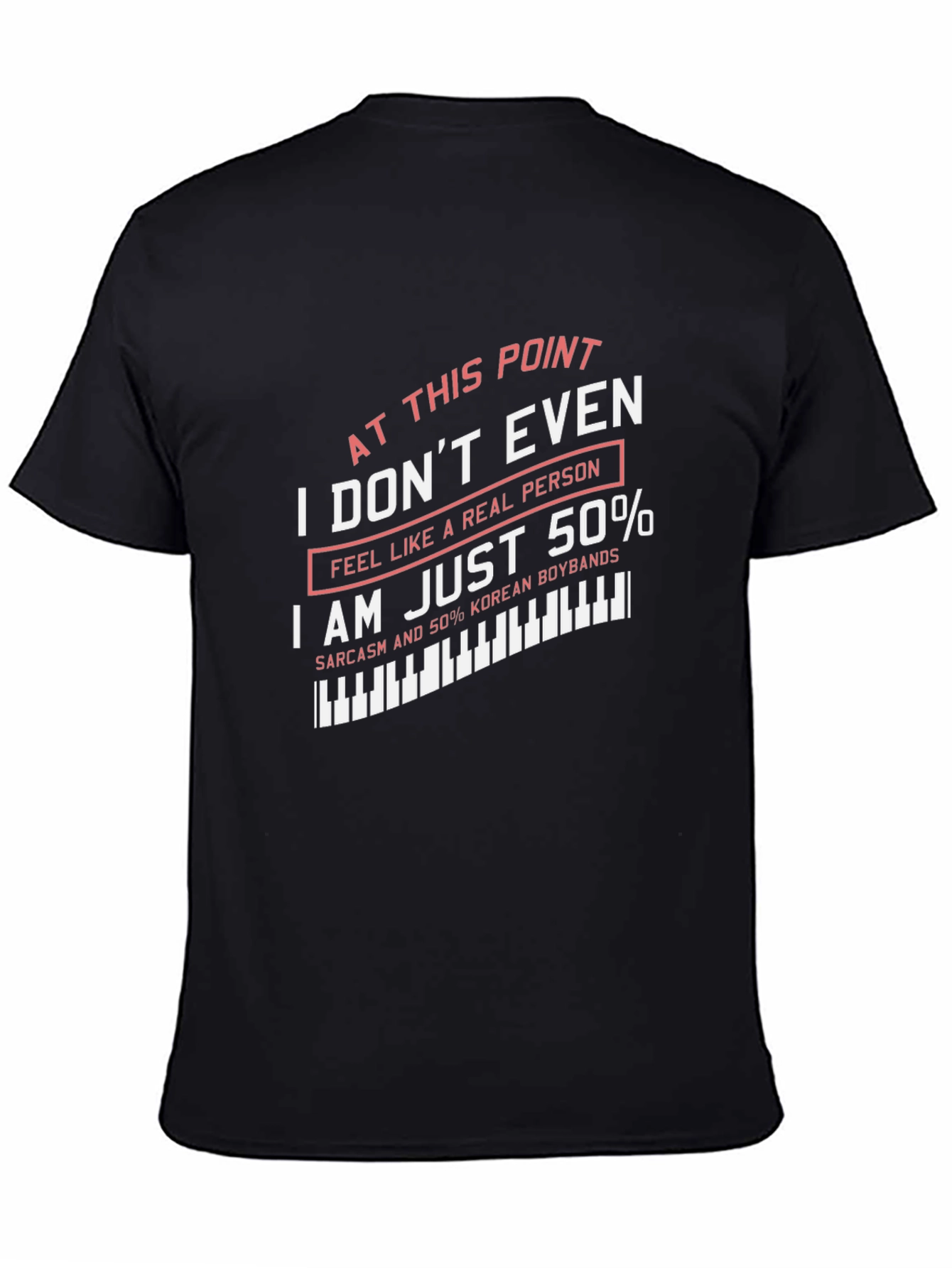 Black Humorous "I Don't Even" Graphic T-Shirt view 4