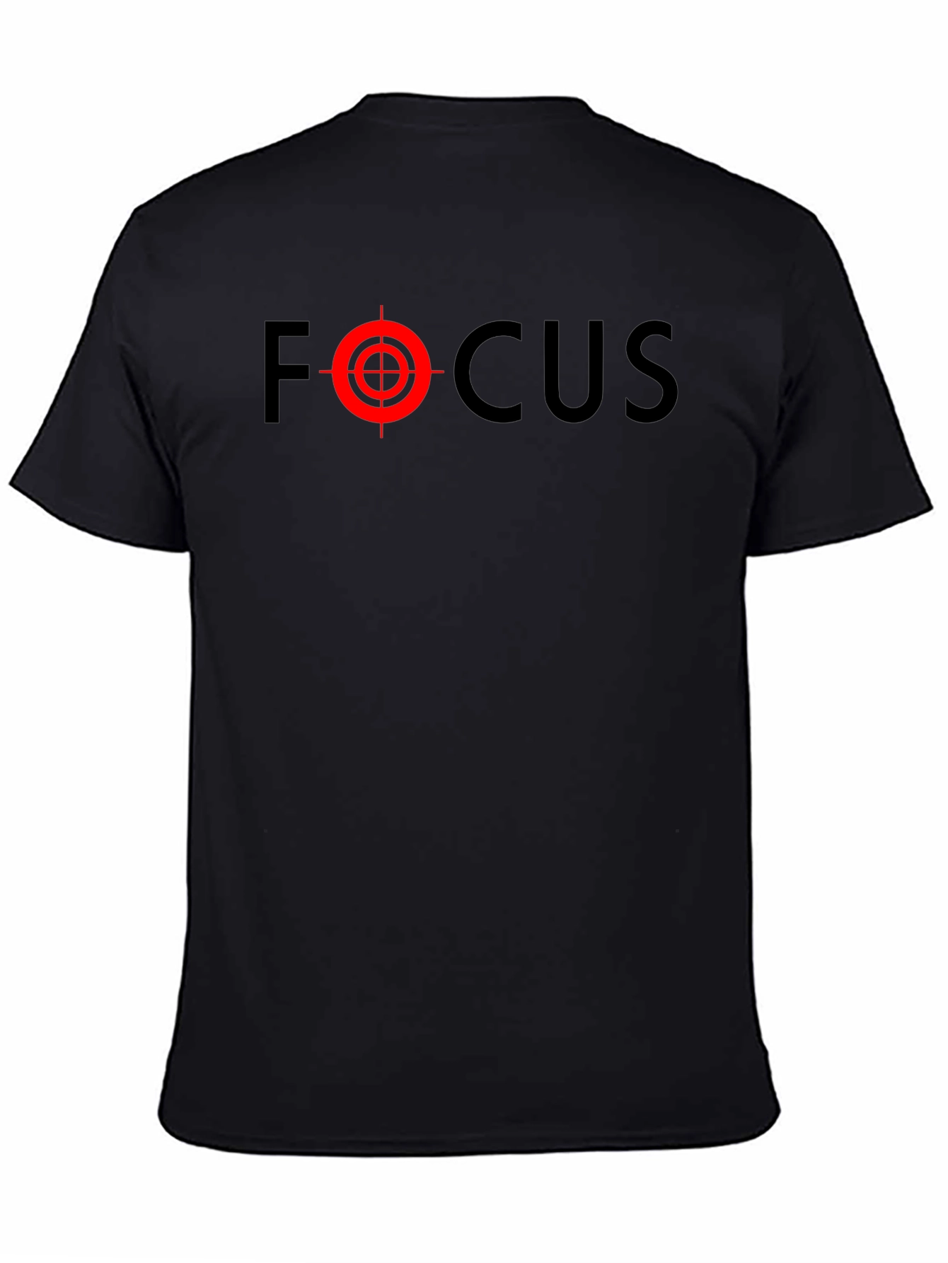 Black Focus T-Shirt - Black with Target Design view 4