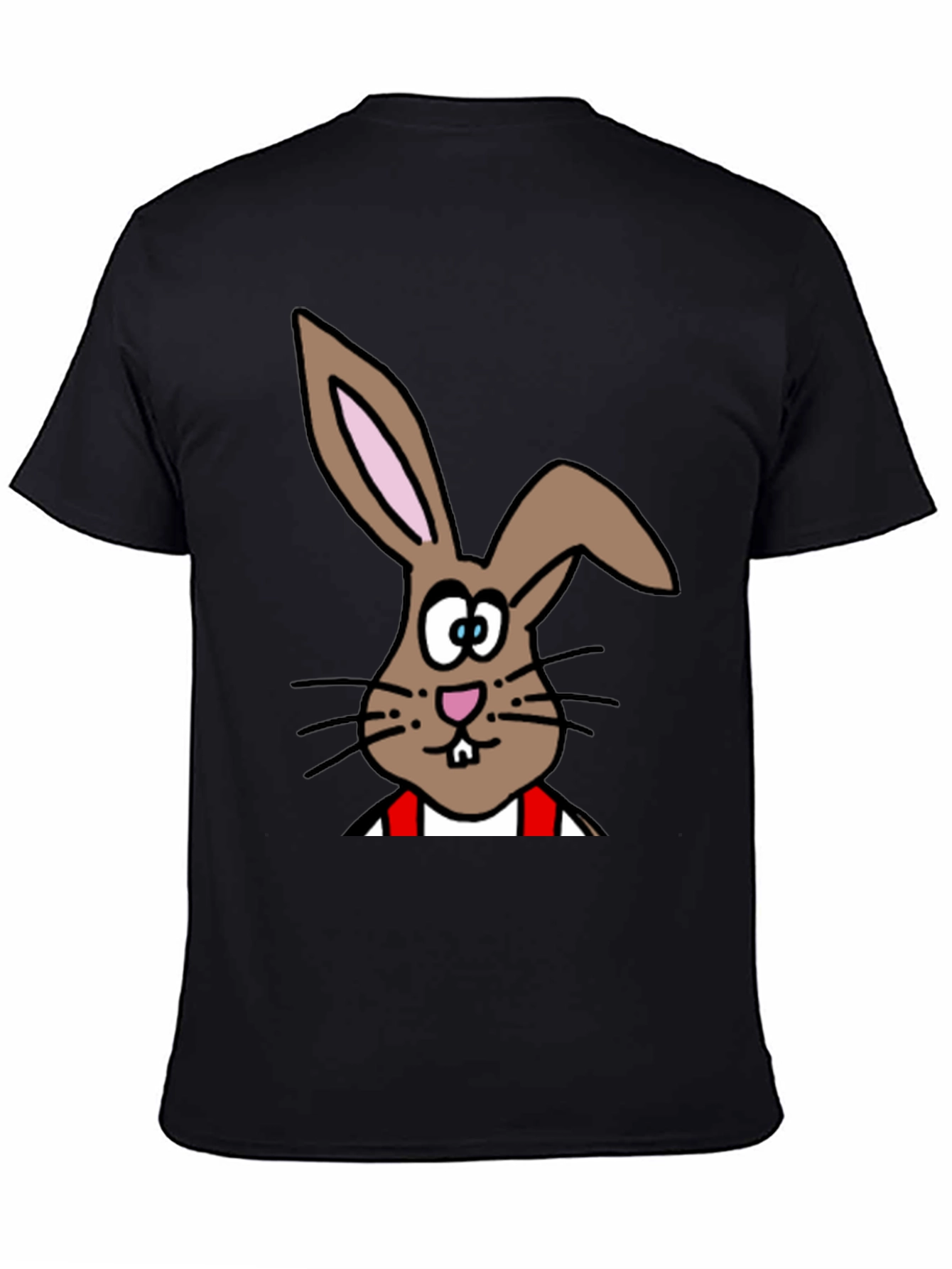Black Cartoon Bunny T-Shirt - Casual Cotton Tee view 4