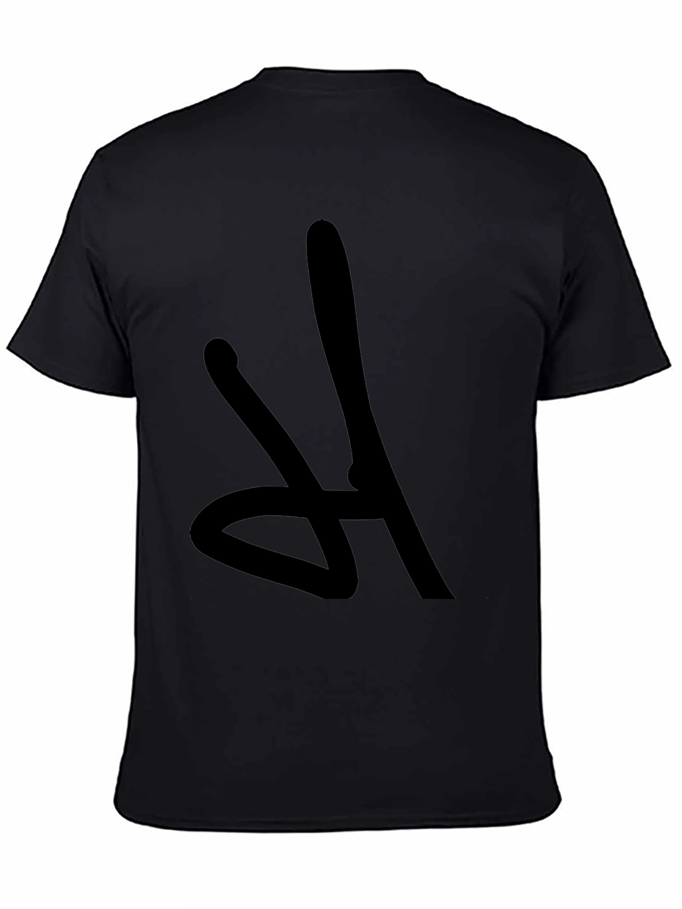 Black Bold Graphic Tee - Abstract Design, Casual Comfort view 4
