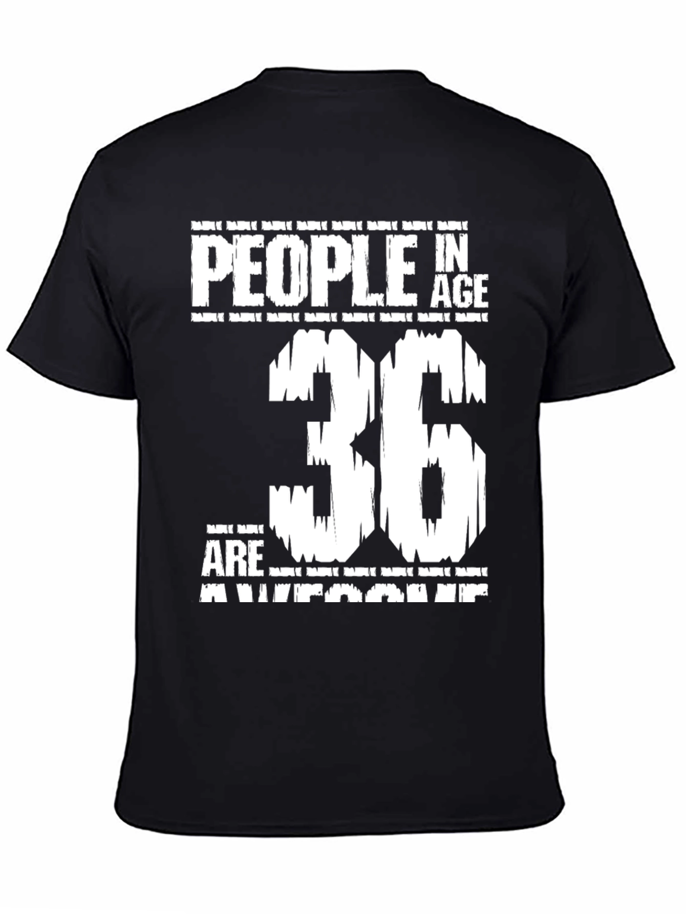 Black Awesome 36 Year Old Birthday T-Shirt view 4