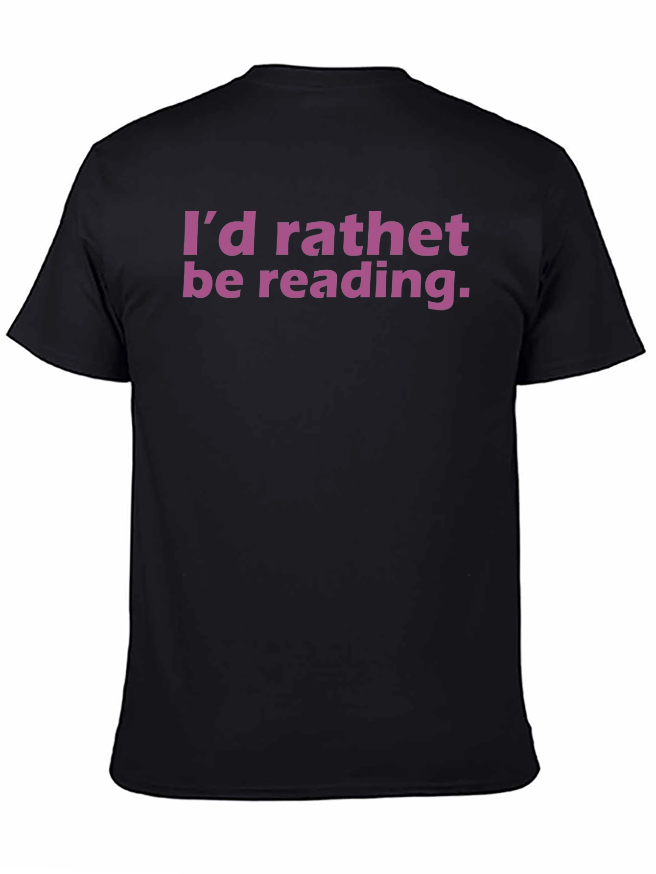 Black I'd Rather Be Reading Graphic Tee view 4