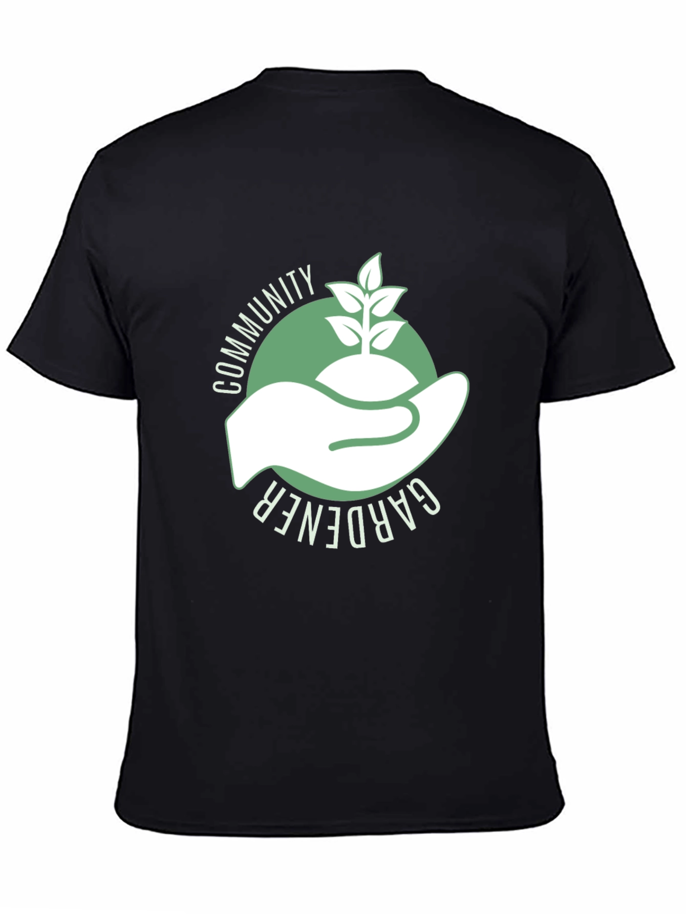 Black Community Gardener Black T-Shirt - Eco-Friendly Design view 4