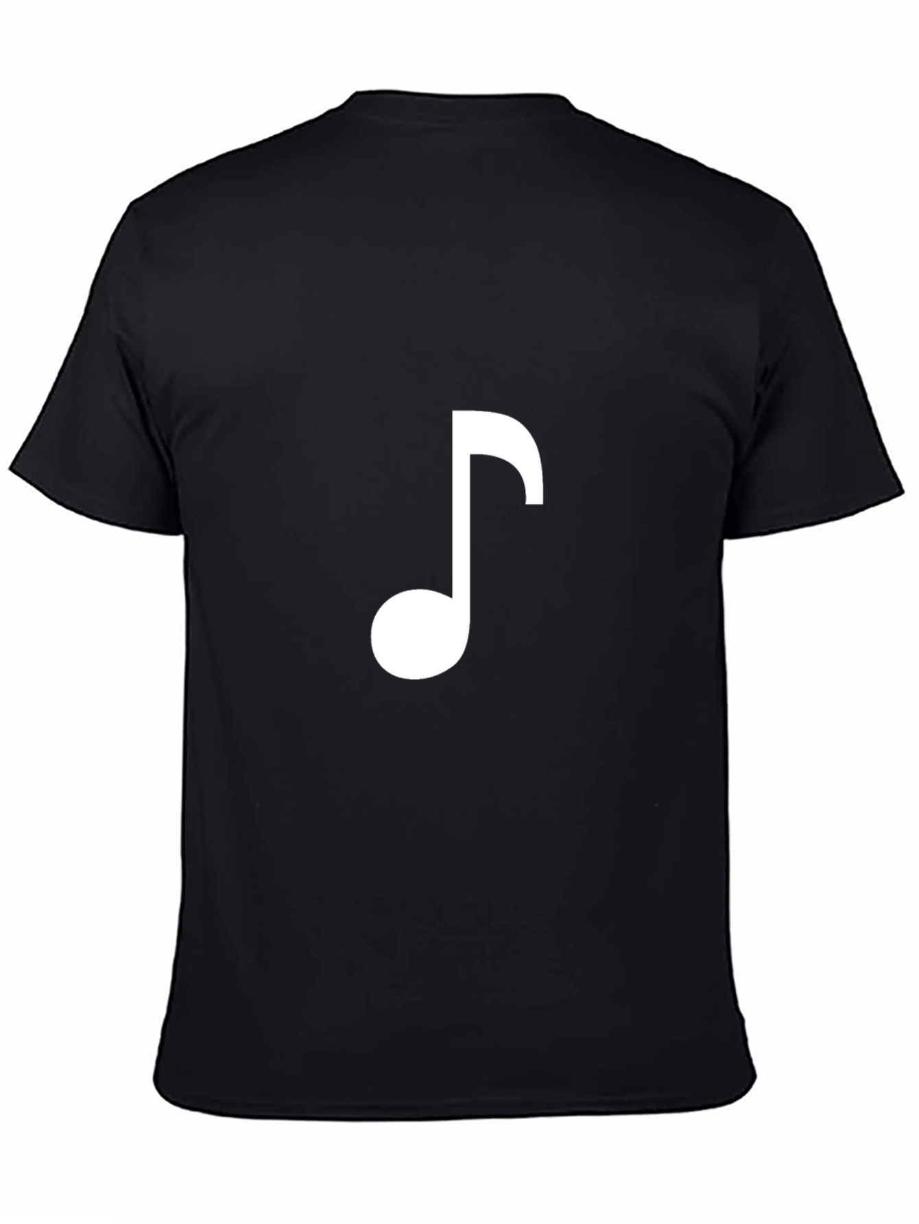 Black Music Note Black T-Shirt view 4