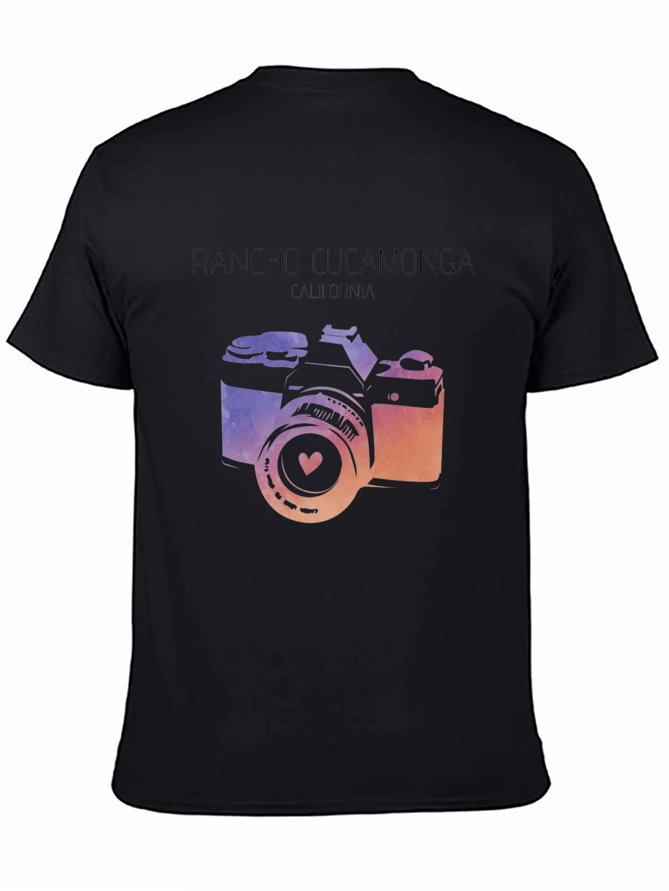 Black Rancho Cucamonga Camera Graphic Tee view 4