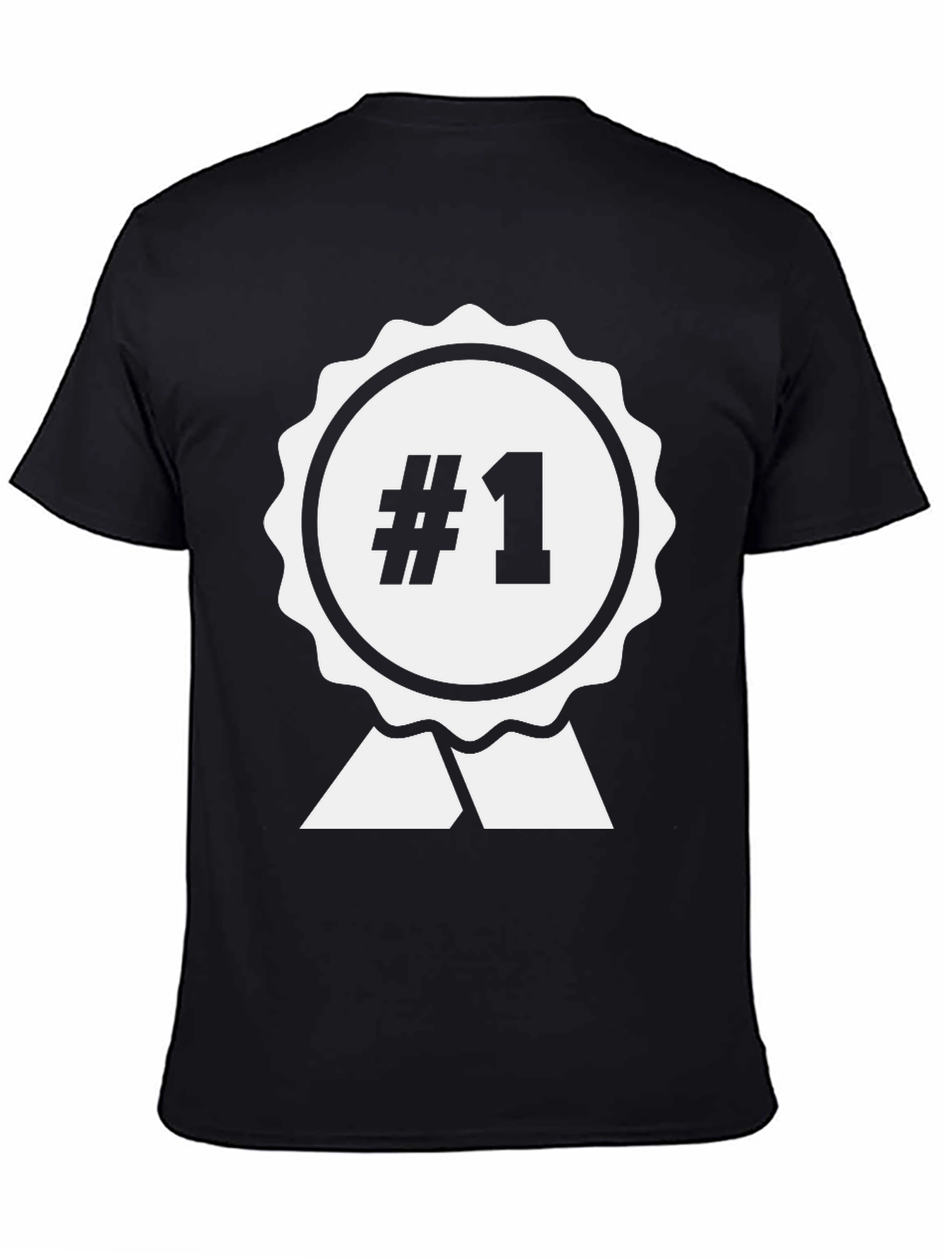 Black #1 Champion T-Shirt - Black Cotton Graphic Tee view 4