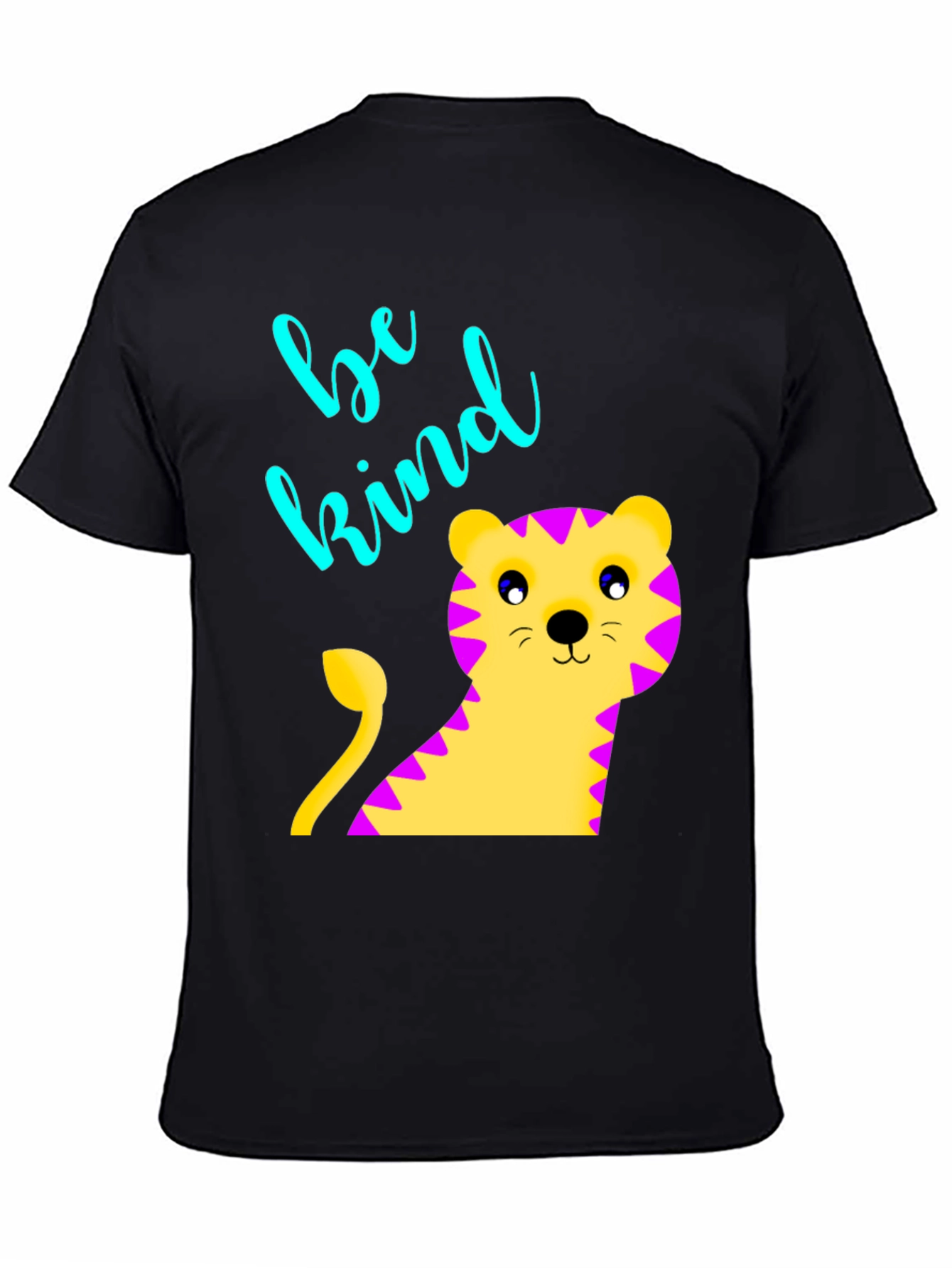 Black Be Kind Tiger Graphic Tee - Unisex view 4