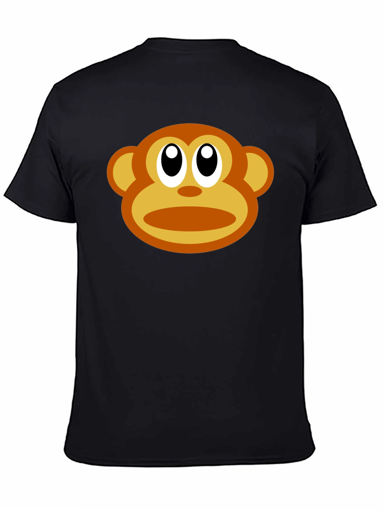 Black Monkey Face Graphic Tee - Fun Casual Black Shirt view 4