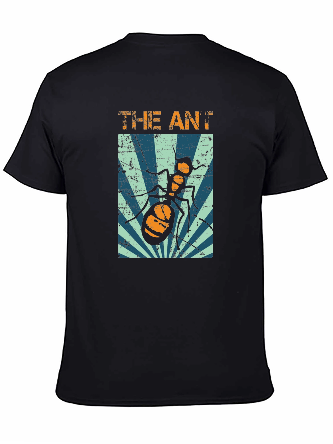 Black The Ant Graphic T-Shirt - Unique Design view 4
