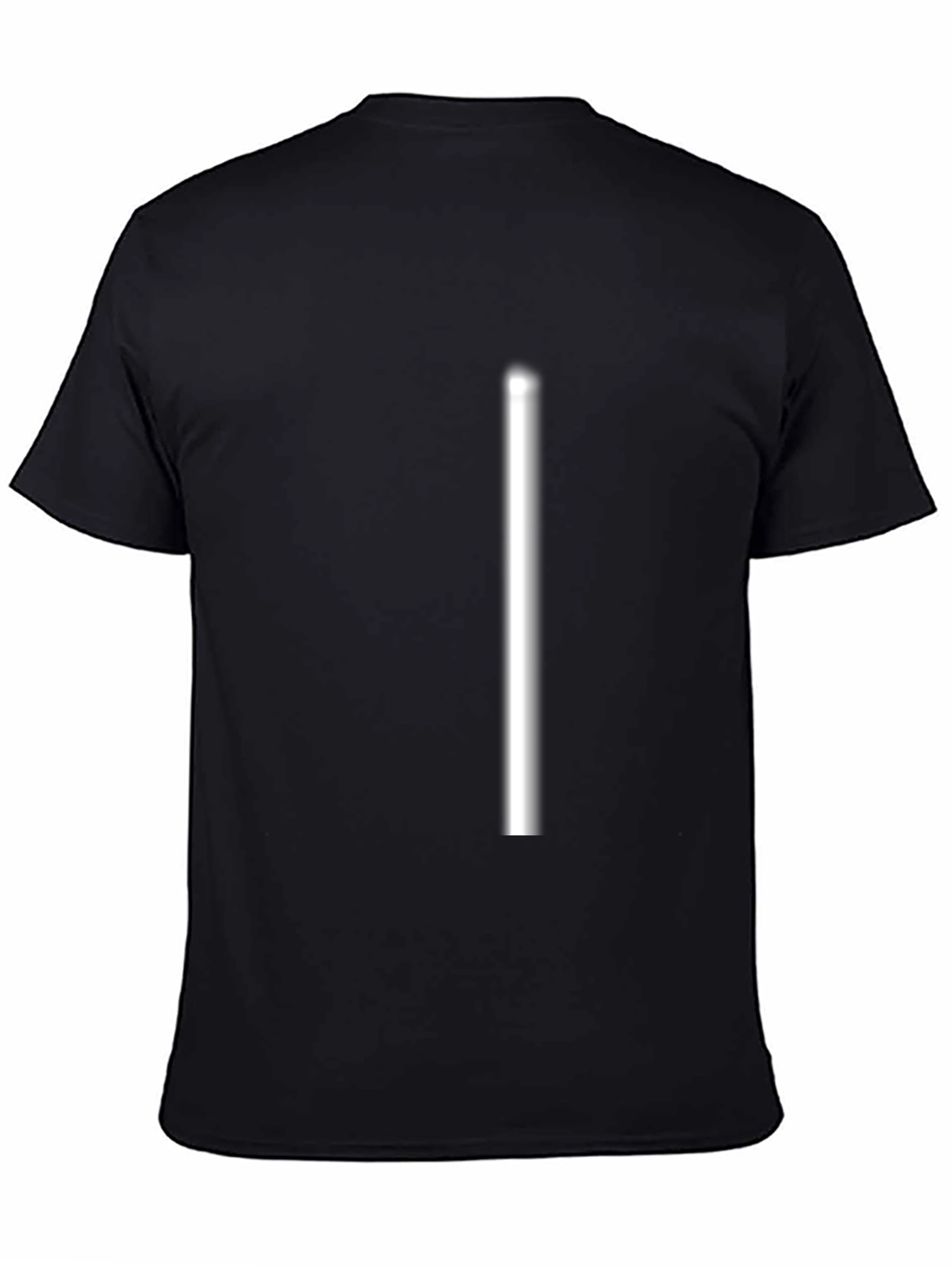 Black Men's Solid Black Crewneck T-Shirt view 4
