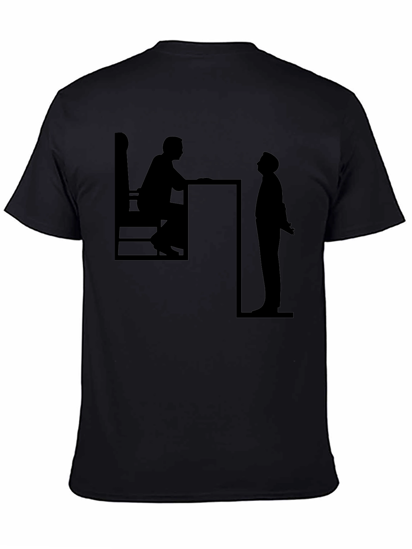 Black Silhouette Conversation Black T-Shirt view 4