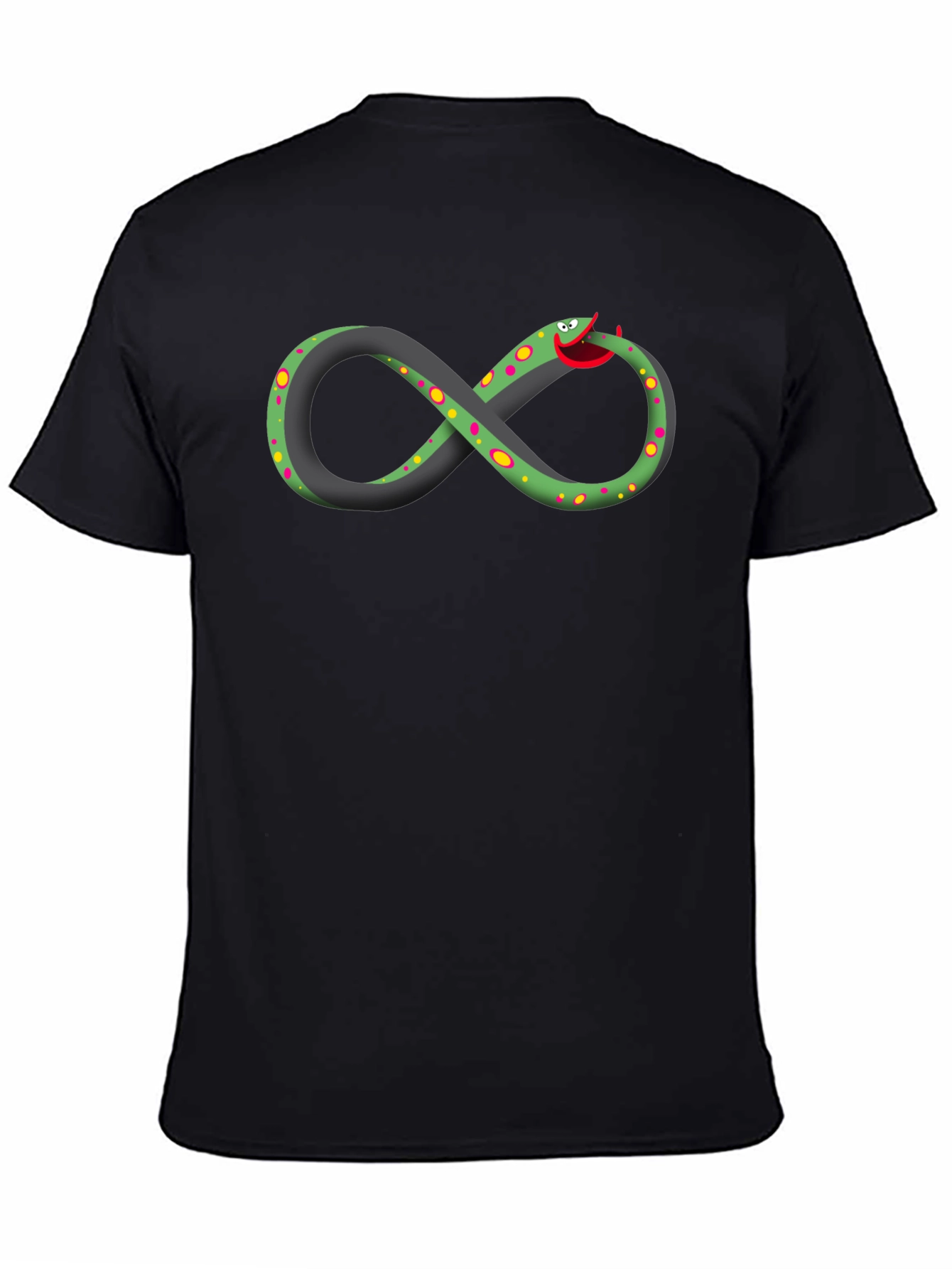 Black Infinity Snake Graphic Tee - Unique Design! view 4