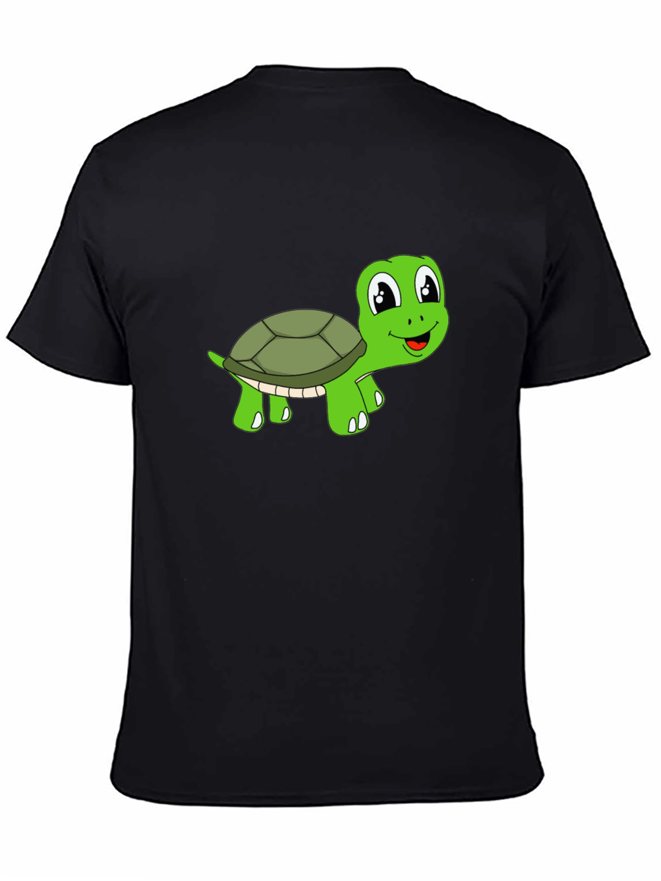 Black Cute Turtle Graphic T-Shirt - Black view 4