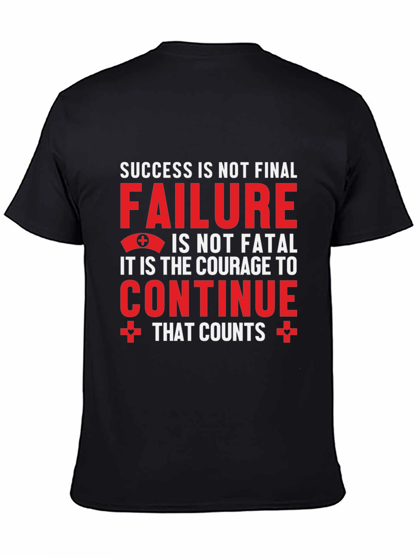 Black Courage to Continue T-Shirt view 4